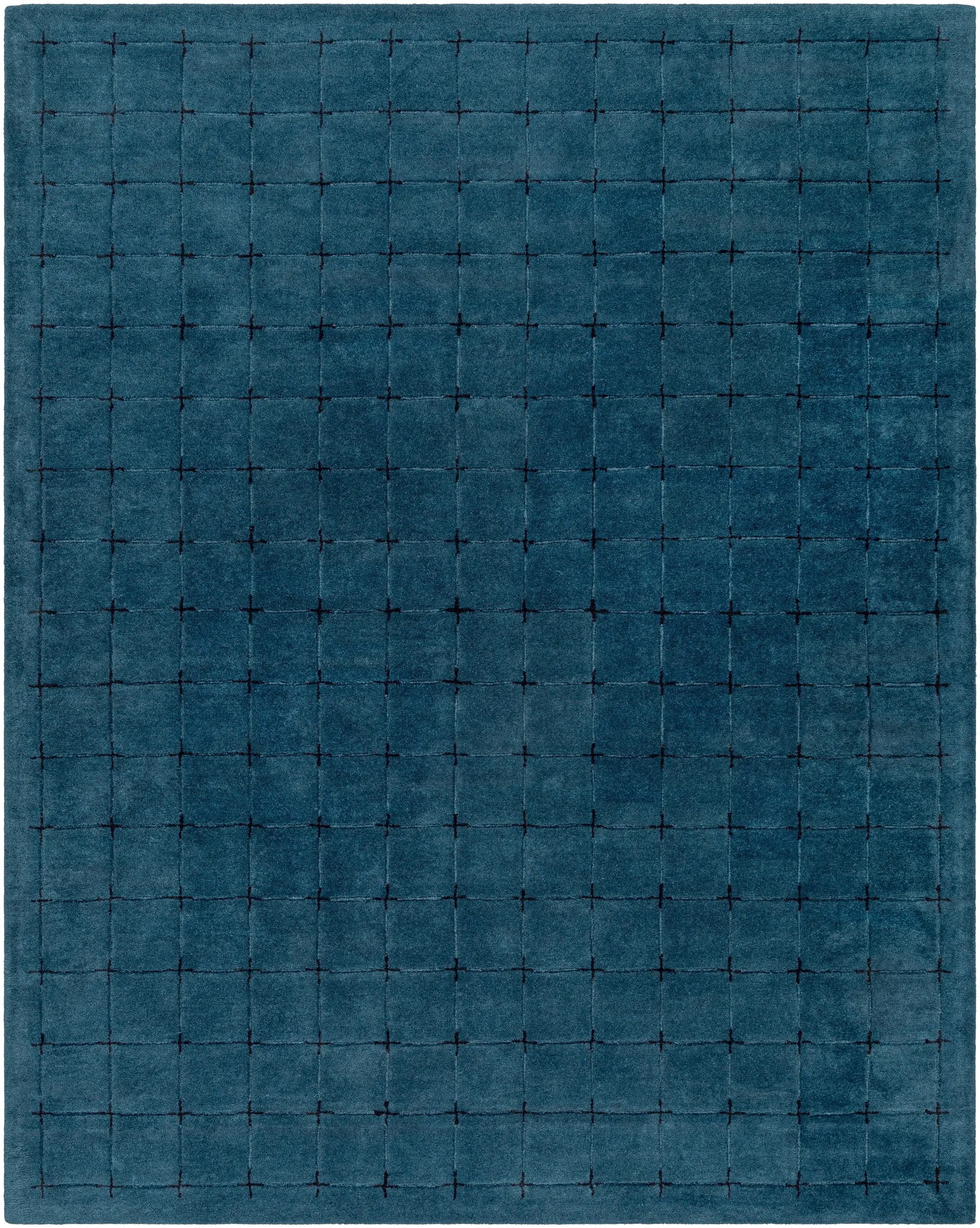 Brook BKO-2336 Dark-Blue Area Rug by LIVABLISS