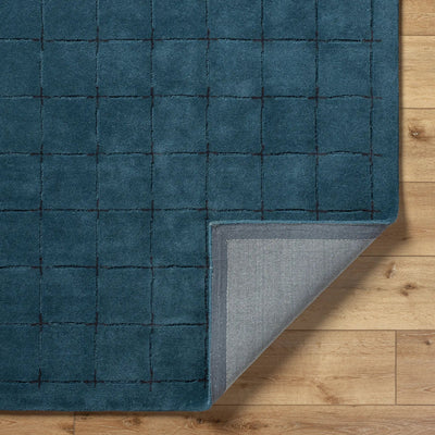 Brook BKO-2336 Dark-Blue Area Rug by LIVABLISS