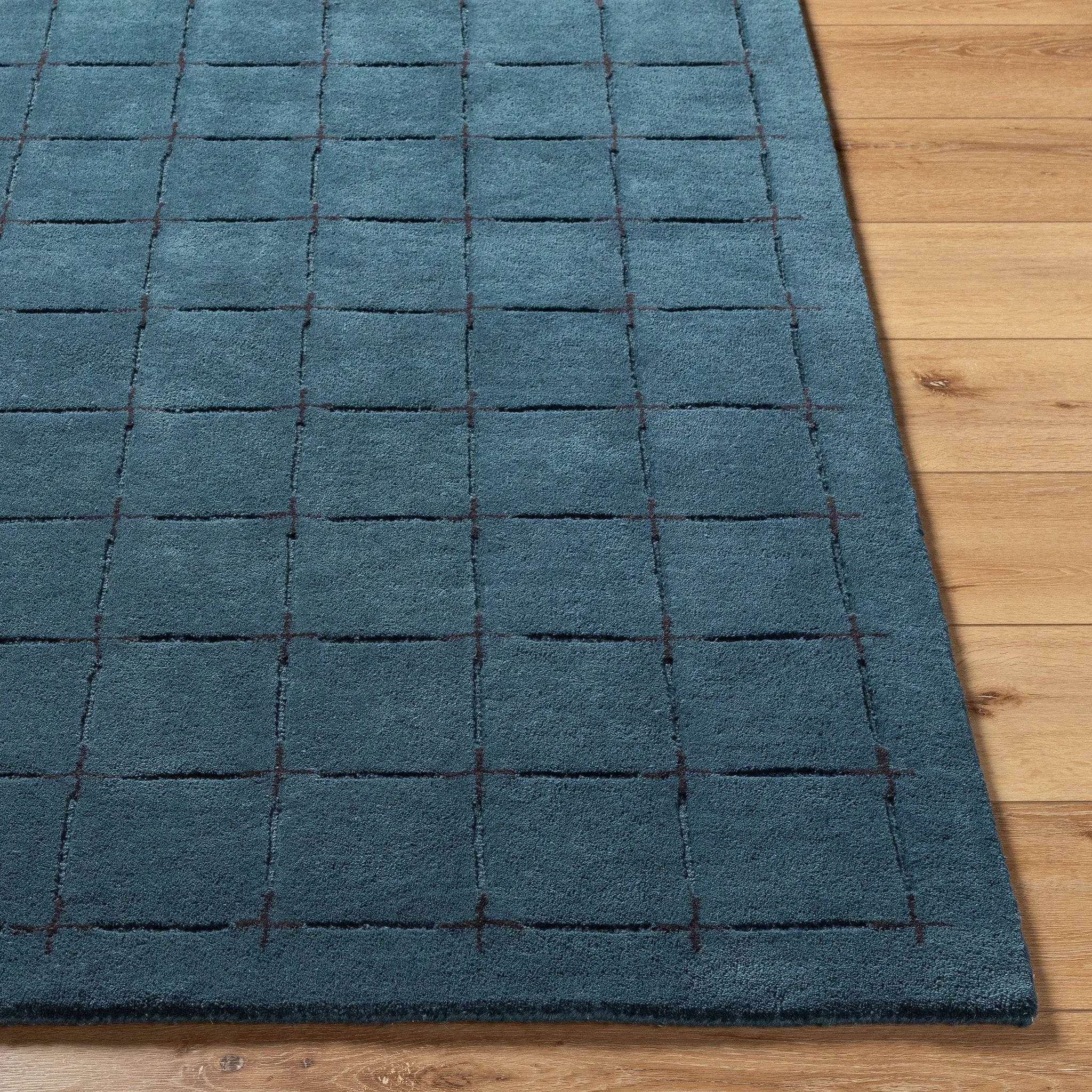 Brook BKO-2336 Dark-Blue Area Rug by LIVABLISS