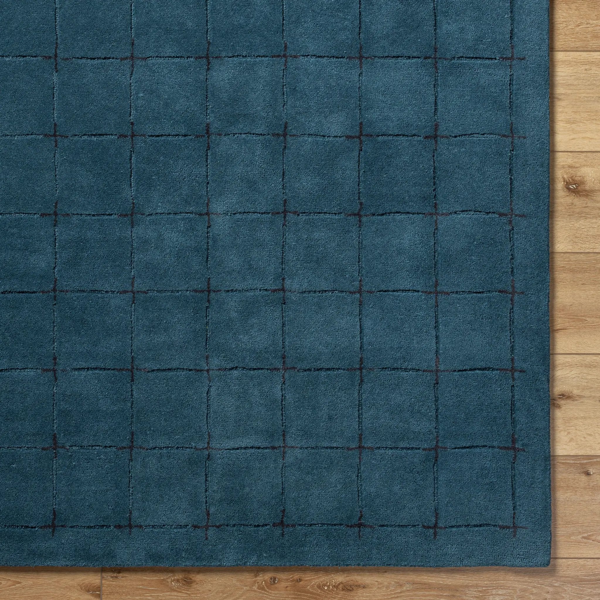 Brook BKO-2336 Dark-Blue Area Rug by LIVABLISS