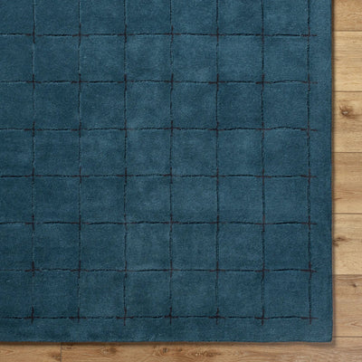 Brook BKO-2336 Dark-Blue Area Rug by LIVABLISS