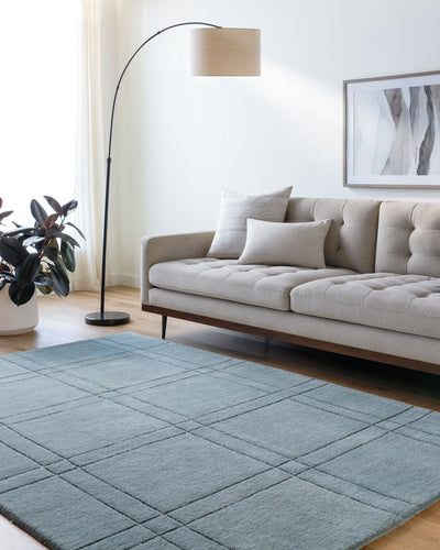 Brook BKO-2358 Light Charcoal Area Rug by LIVABLISS