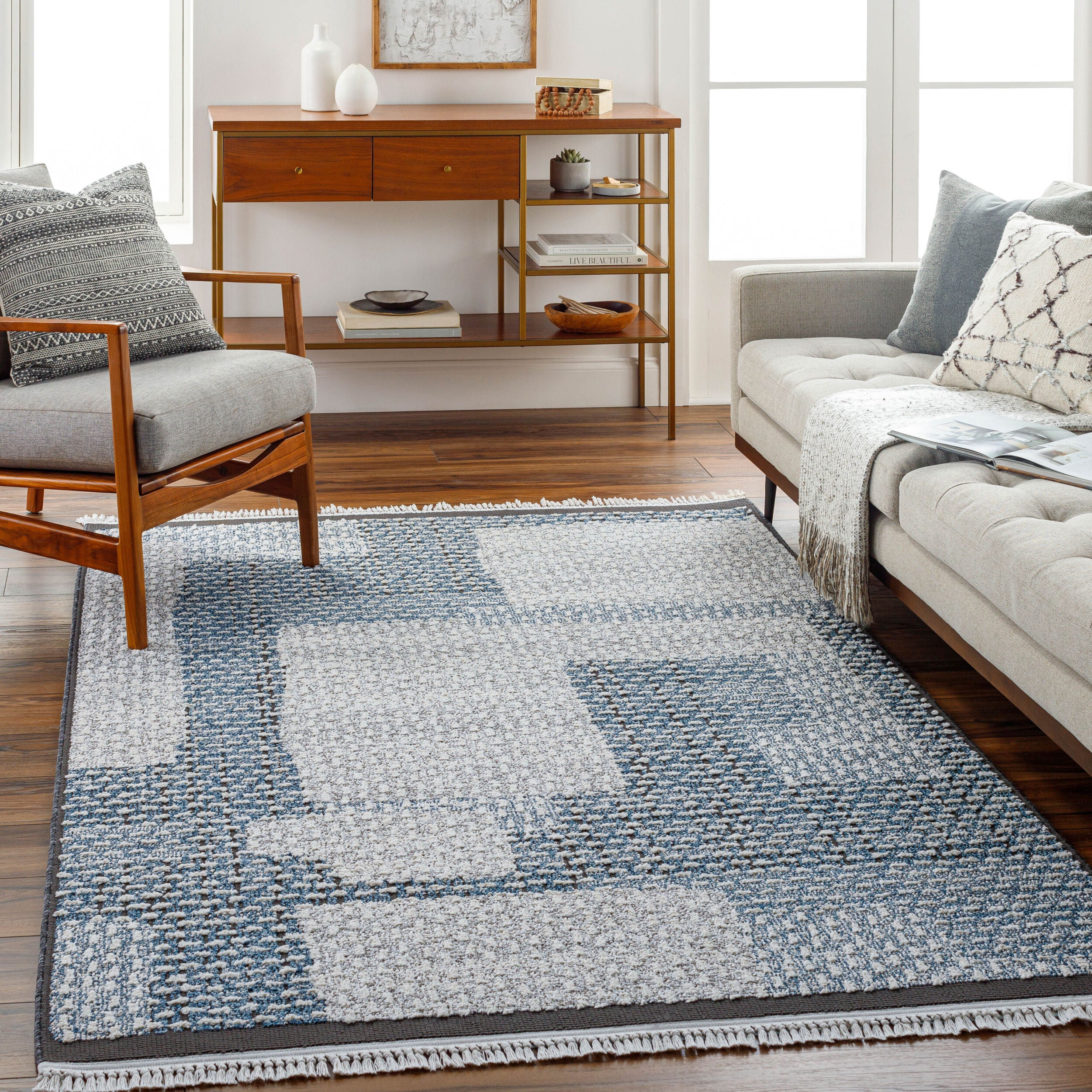 Surya Berlin BLR-2309 Dark Blue Area Rug by LIVABLISS