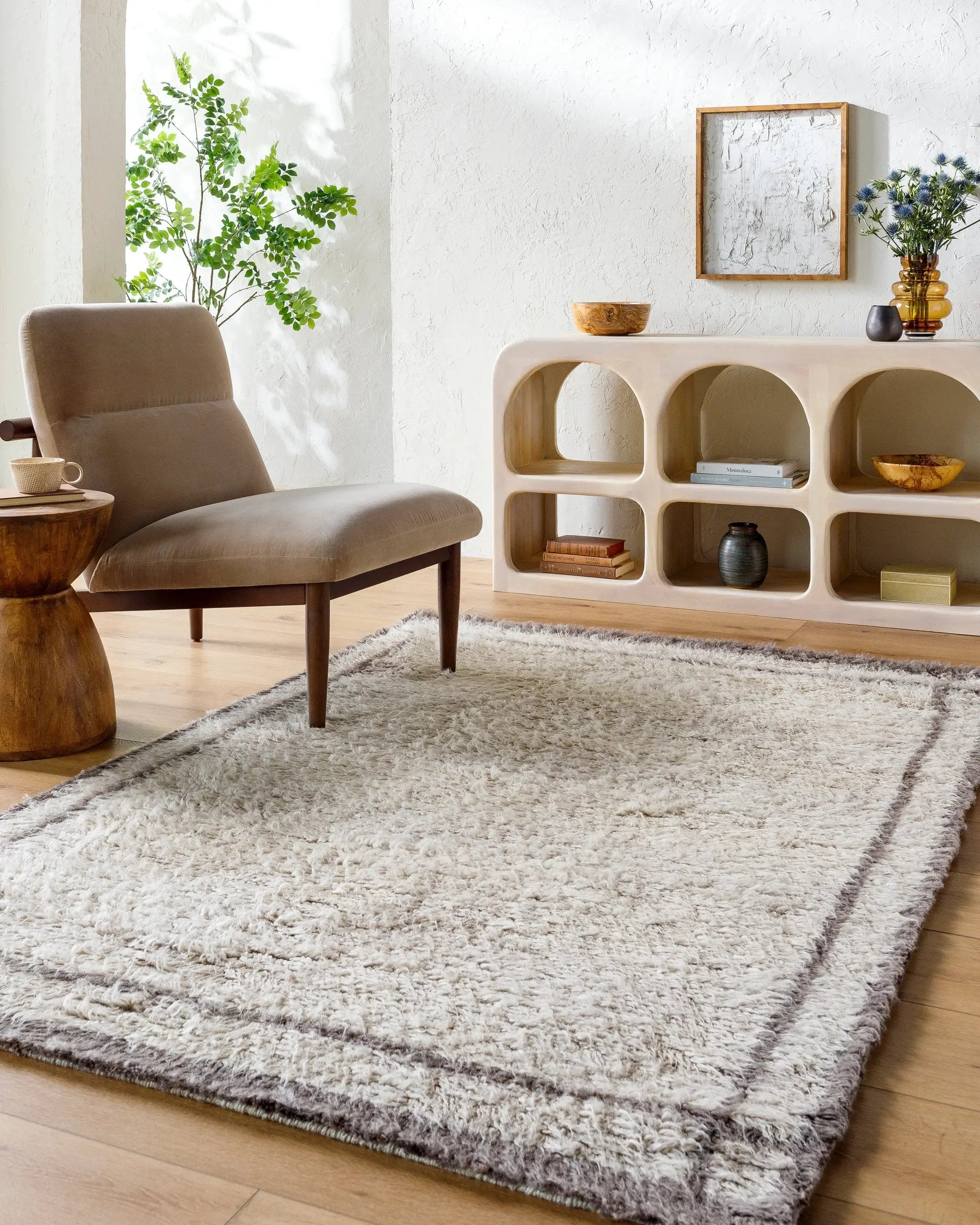 Beni Moroccan BMC-2302 Ivory Area Rug by LIVABLISS