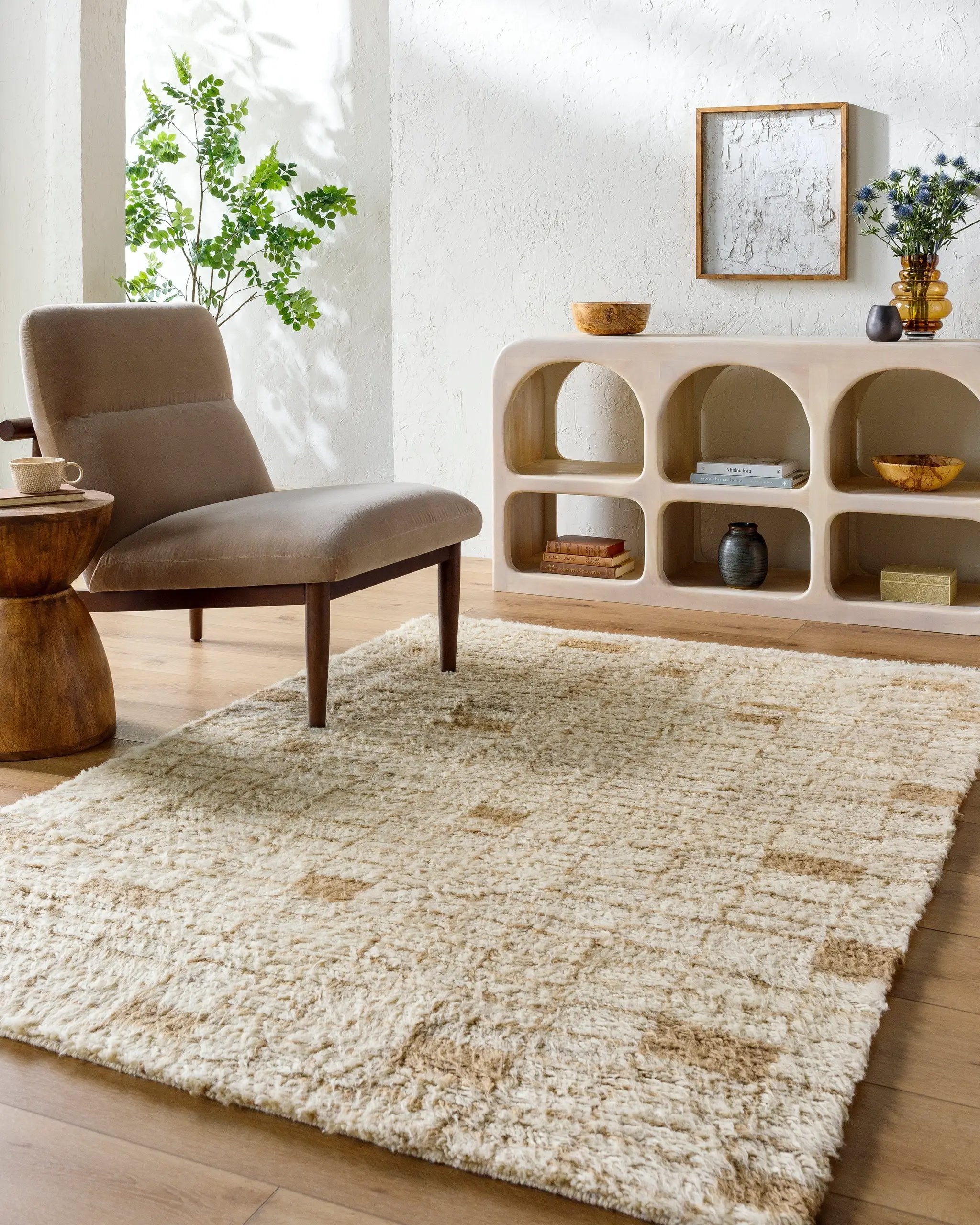 Beni Moroccan BMC-2306 Beige Area Rug by LIVABLISS