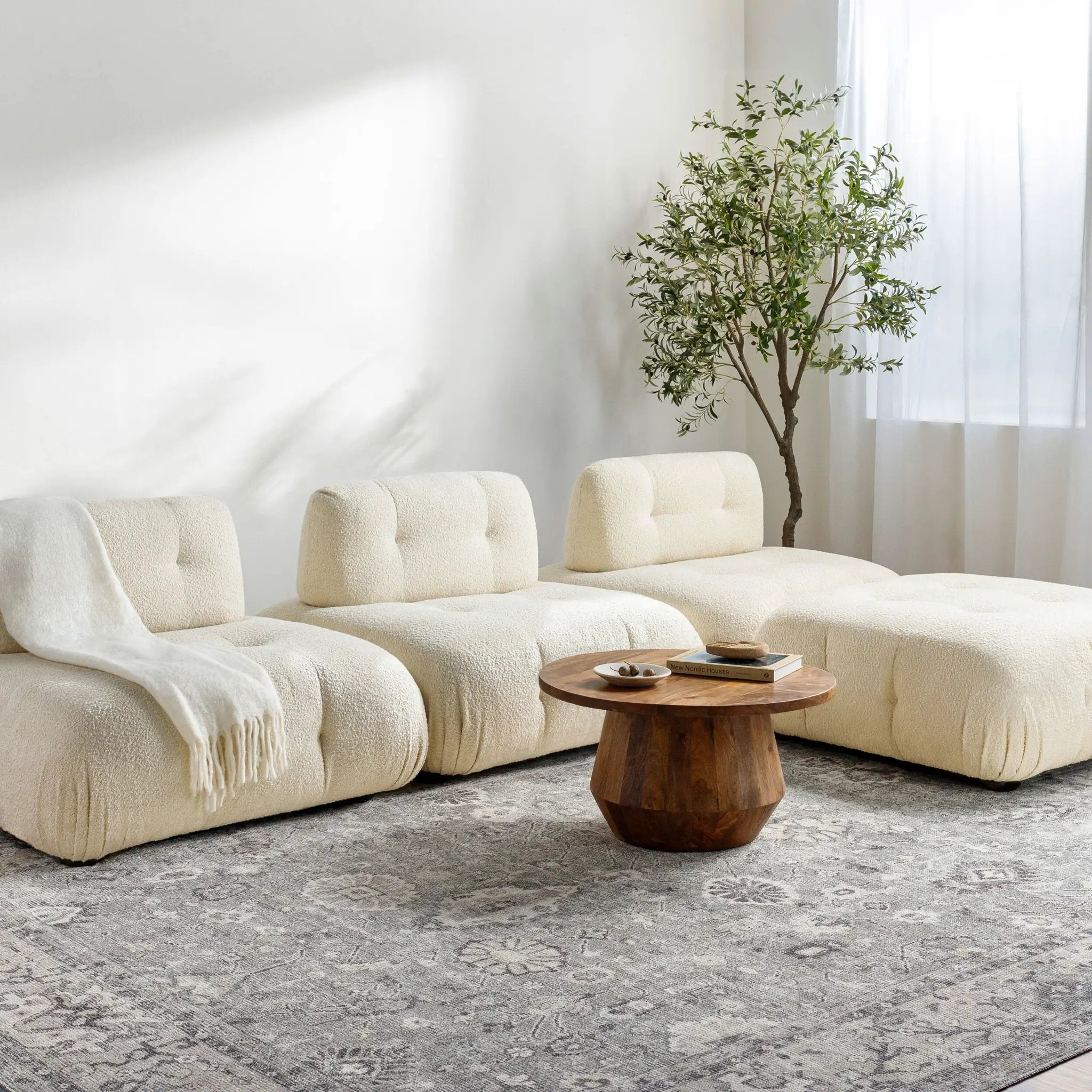 Davina BOCC-2301 Medium Gray Area Rug by Becki Owens x LIVABLISS