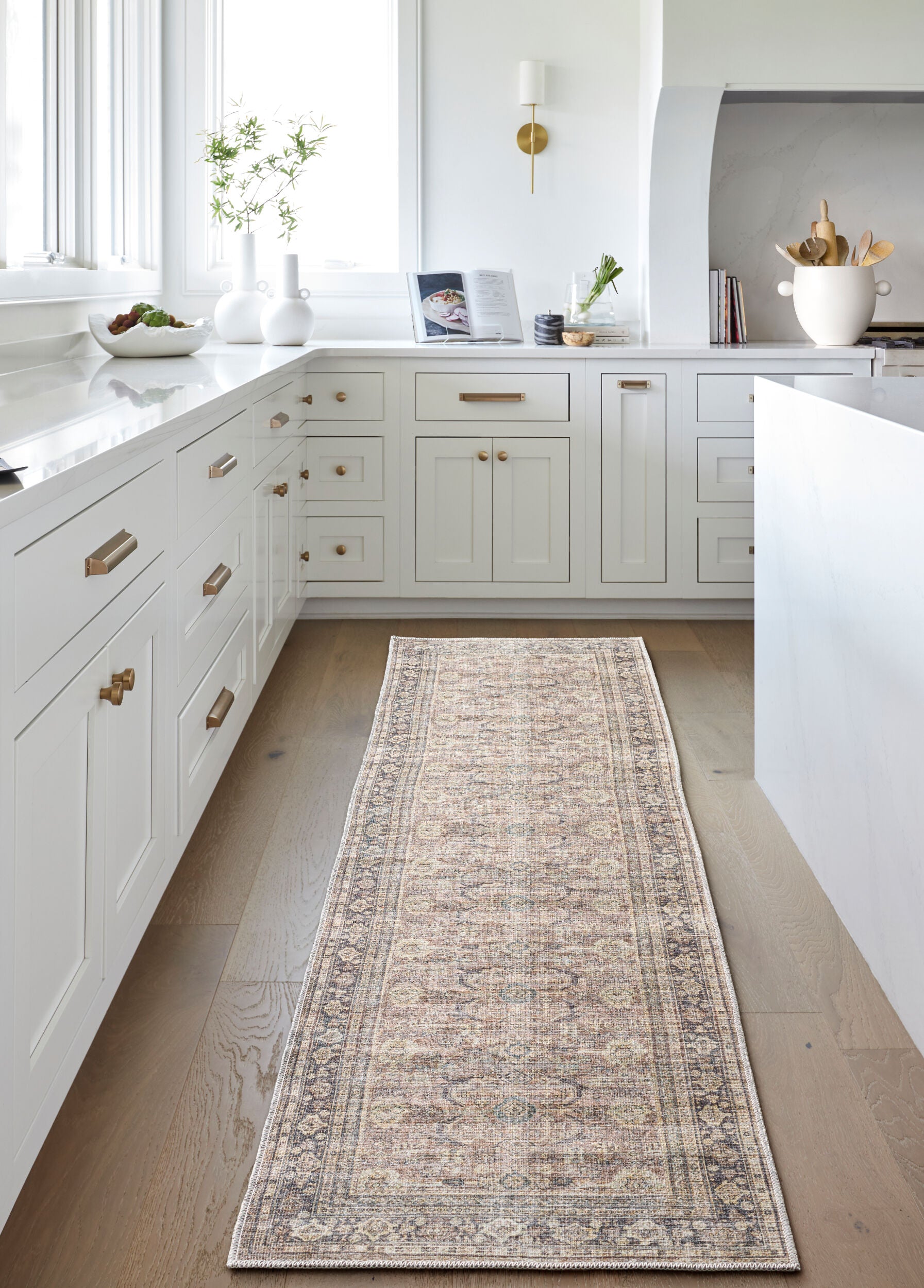 Becki Owens x Livabliss Darling BODA-2300 Brown Machine Washable Area Rug