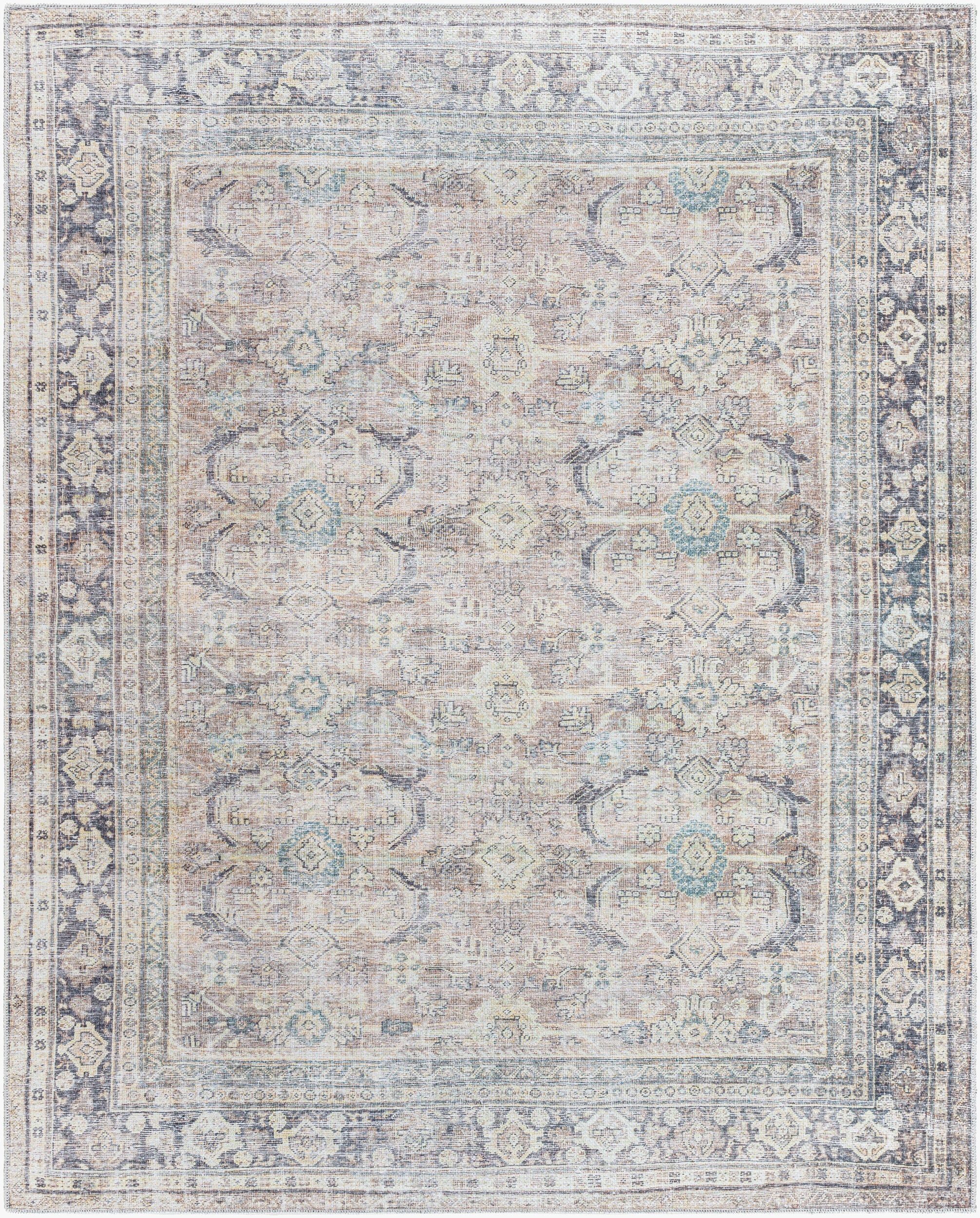 Becki Owens x Livabliss Darling BODA-2300 Brown Machine Washable Area Rug