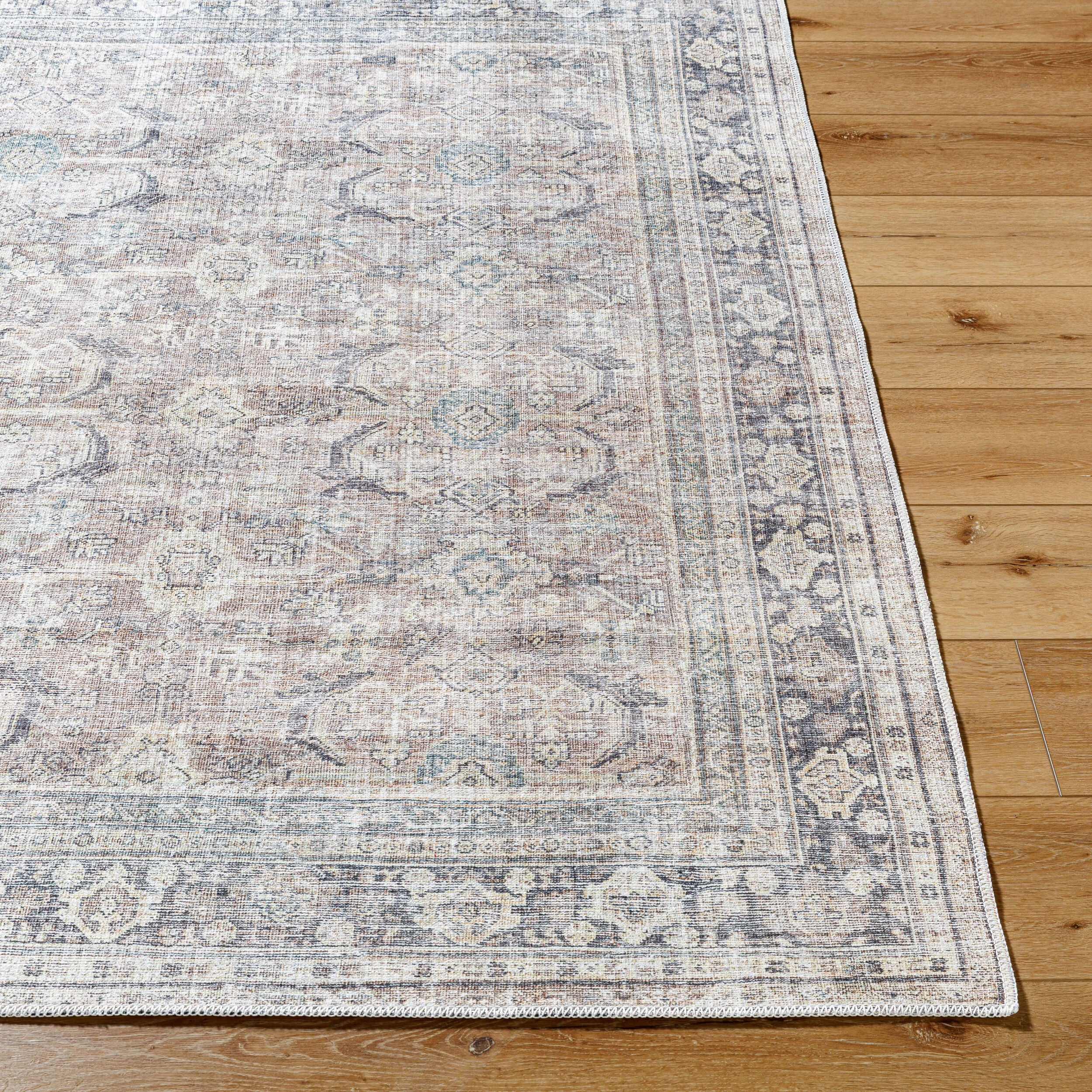 Becki Owens x Livabliss Darling BODA-2300 Brown Machine Washable Area Rug