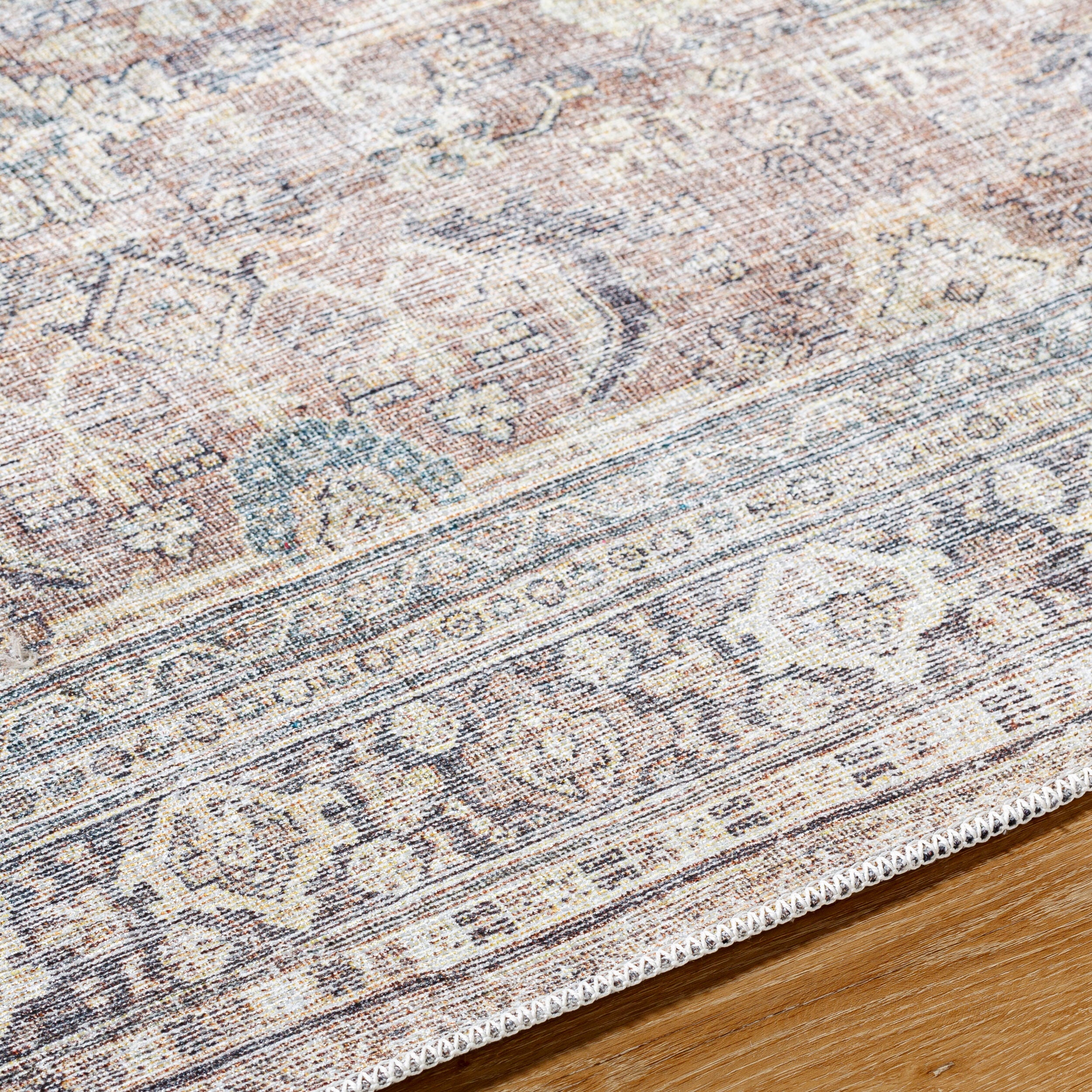 Becki Owens x Livabliss Darling BODA-2300 Brown Machine Washable Area Rug