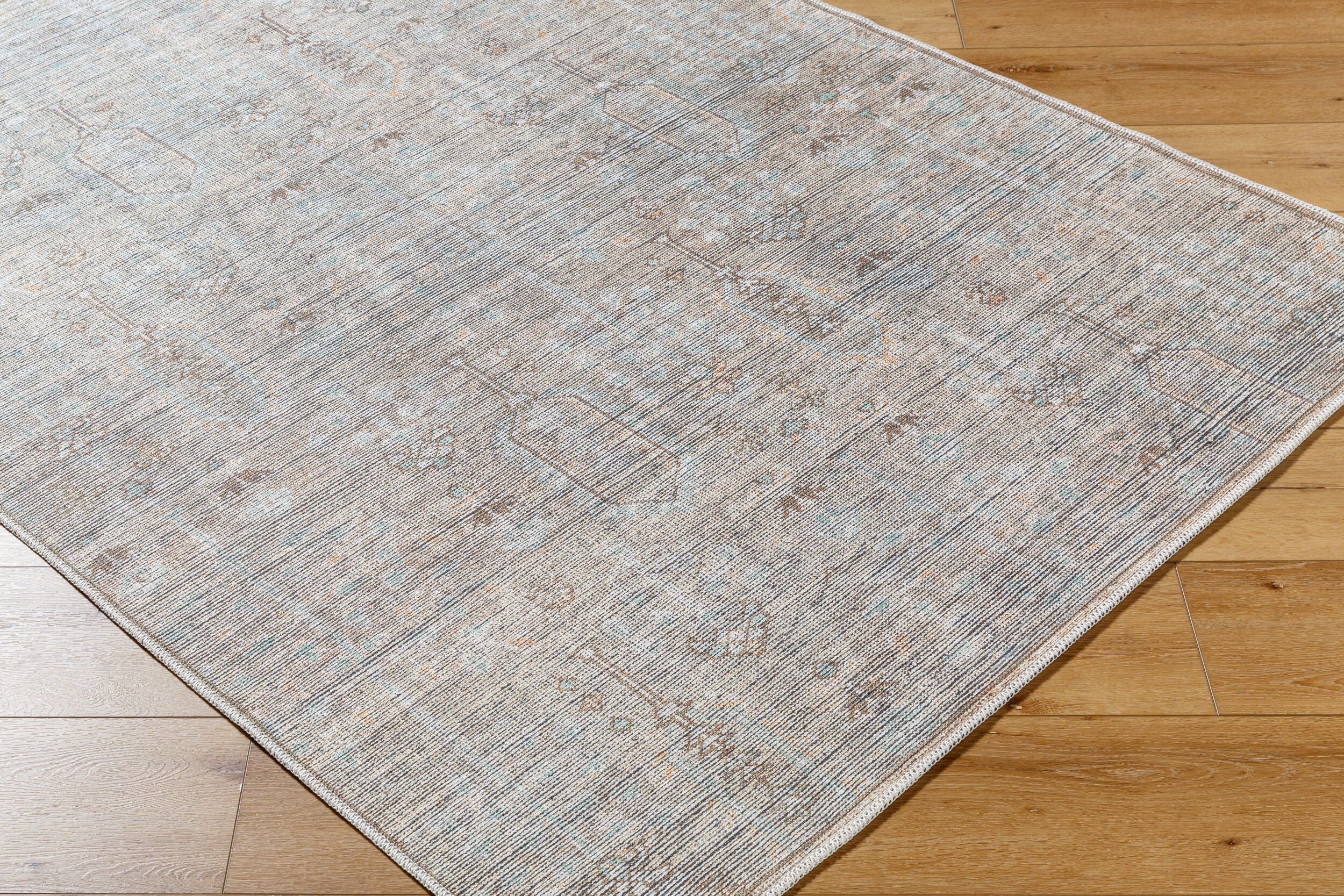 Becki Owens x Livabliss Darling BODA-2302 Tan Machine Washable Area Rug