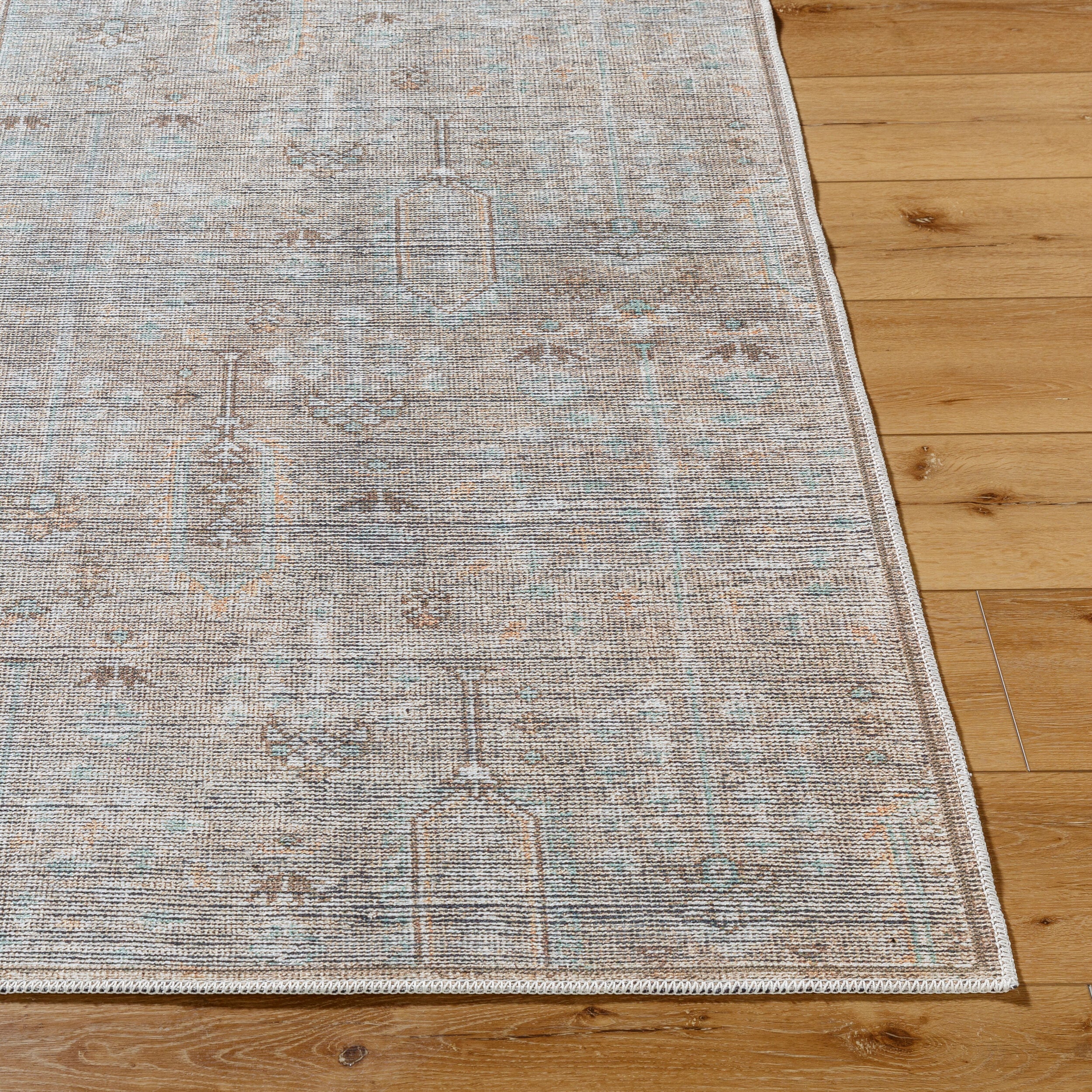 Becki Owens x Livabliss Darling BODA-2302 Tan Machine Washable Area Rug