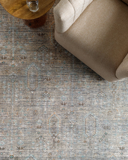 Becki Owens x Livabliss Darling BODA-2302 Tan Machine Washable Area Rug