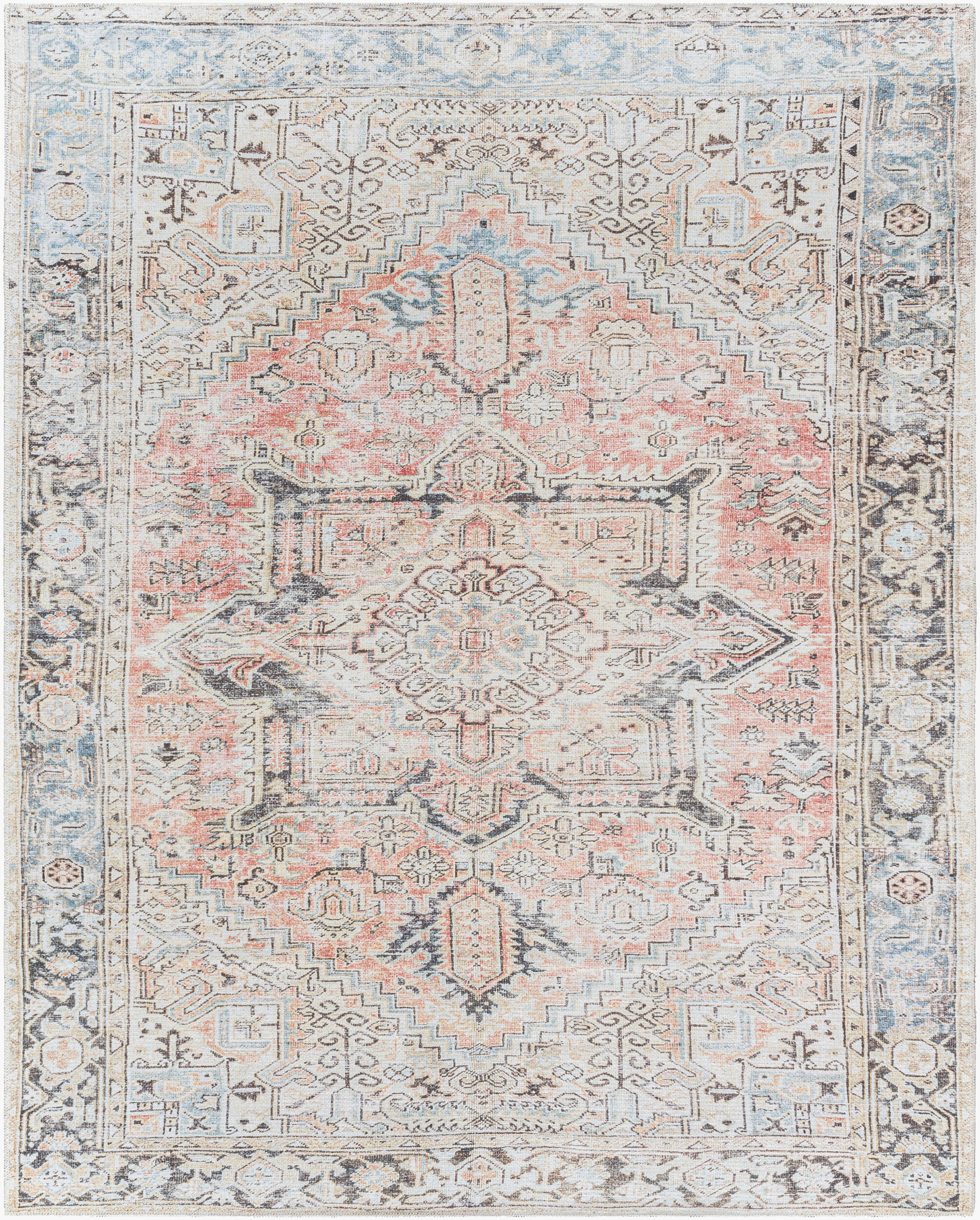 Becki Owens x Livabliss Darling BODA-2303 Dusty Coral Machine Washable Area Rug
