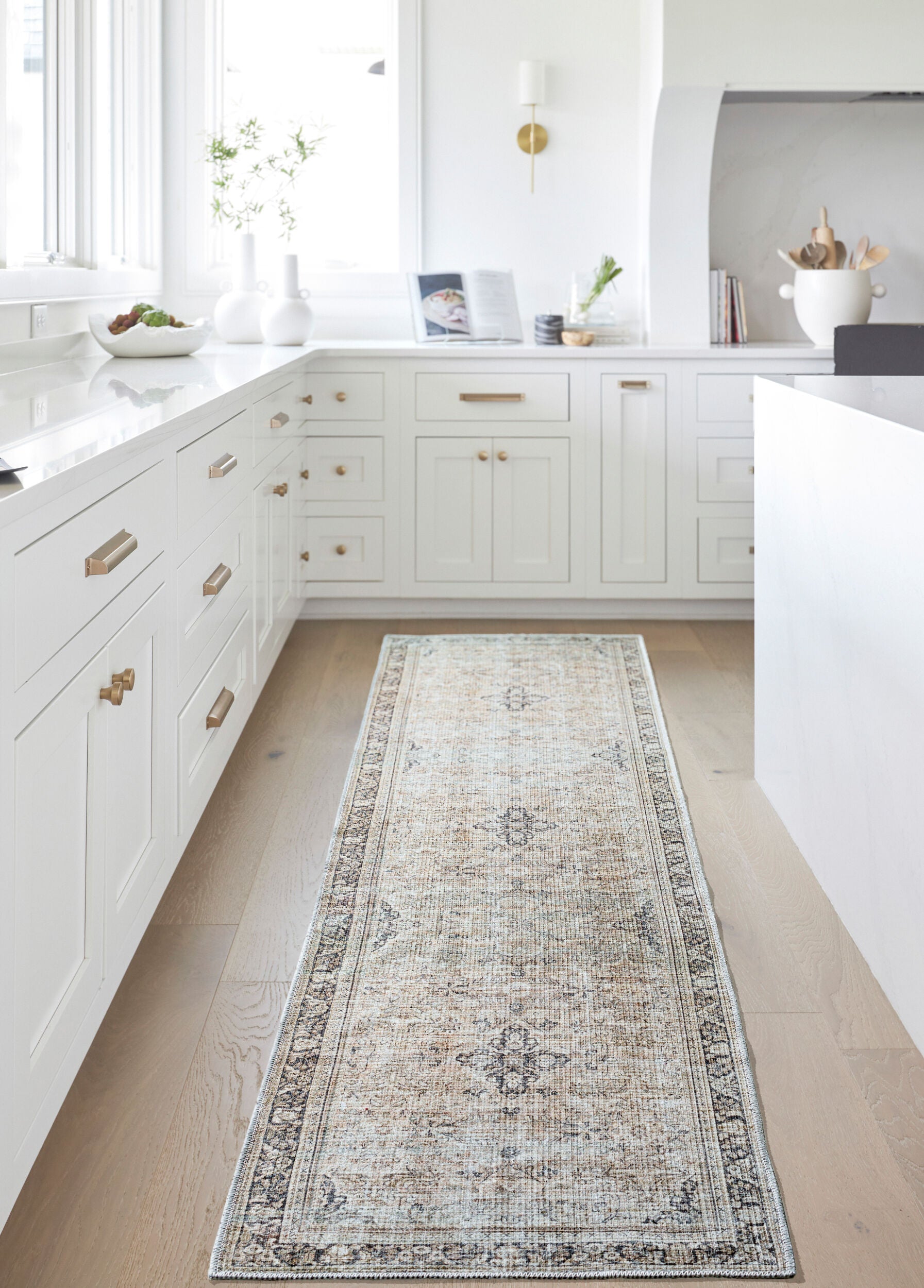 Becki Owens x Livabliss Darling BODA-2304 Tan Machine Washable Area Rug