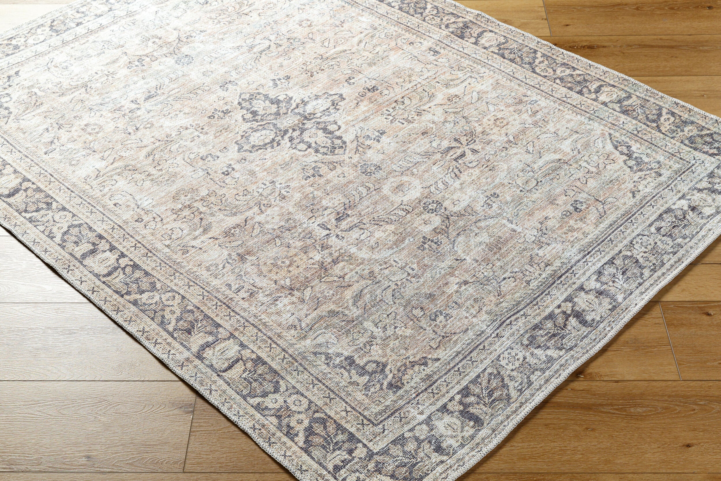 Becki Owens x Livabliss Darling BODA-2304 Tan Machine Washable Area Rug