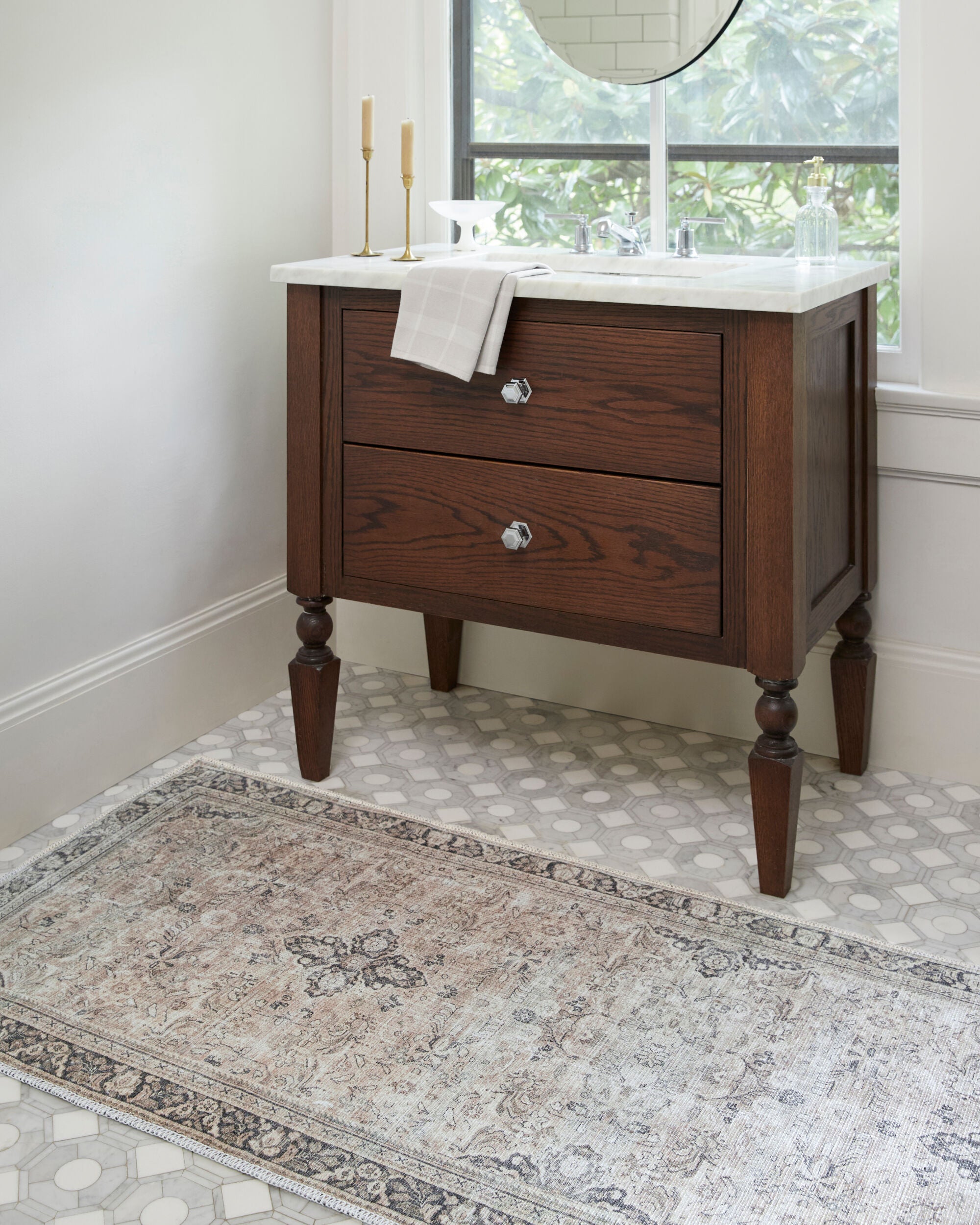 Becki Owens x Livabliss Darling BODA-2304 Tan Machine Washable Area Rug