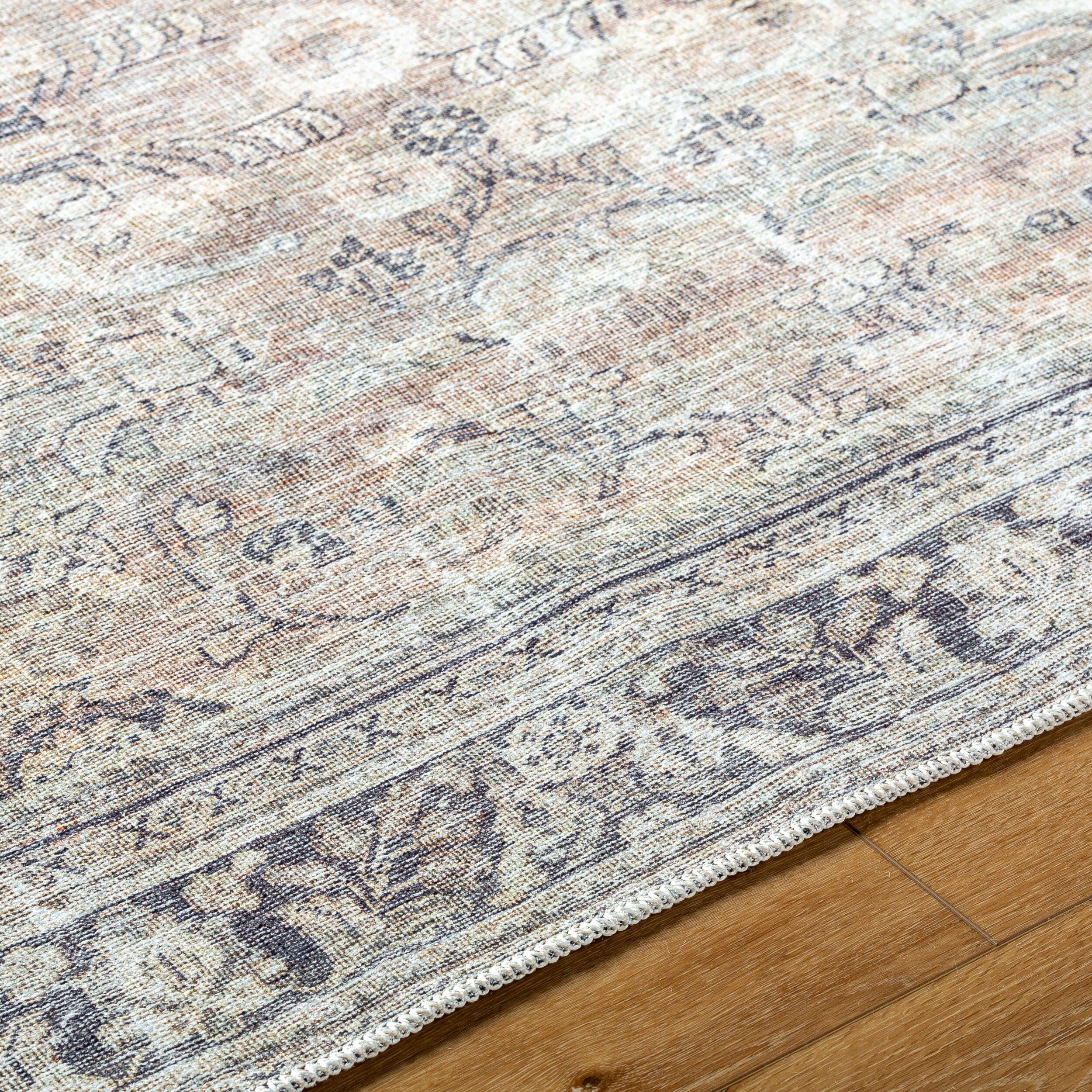 Becki Owens x Livabliss Darling BODA-2304 Tan Machine Washable Area Rug