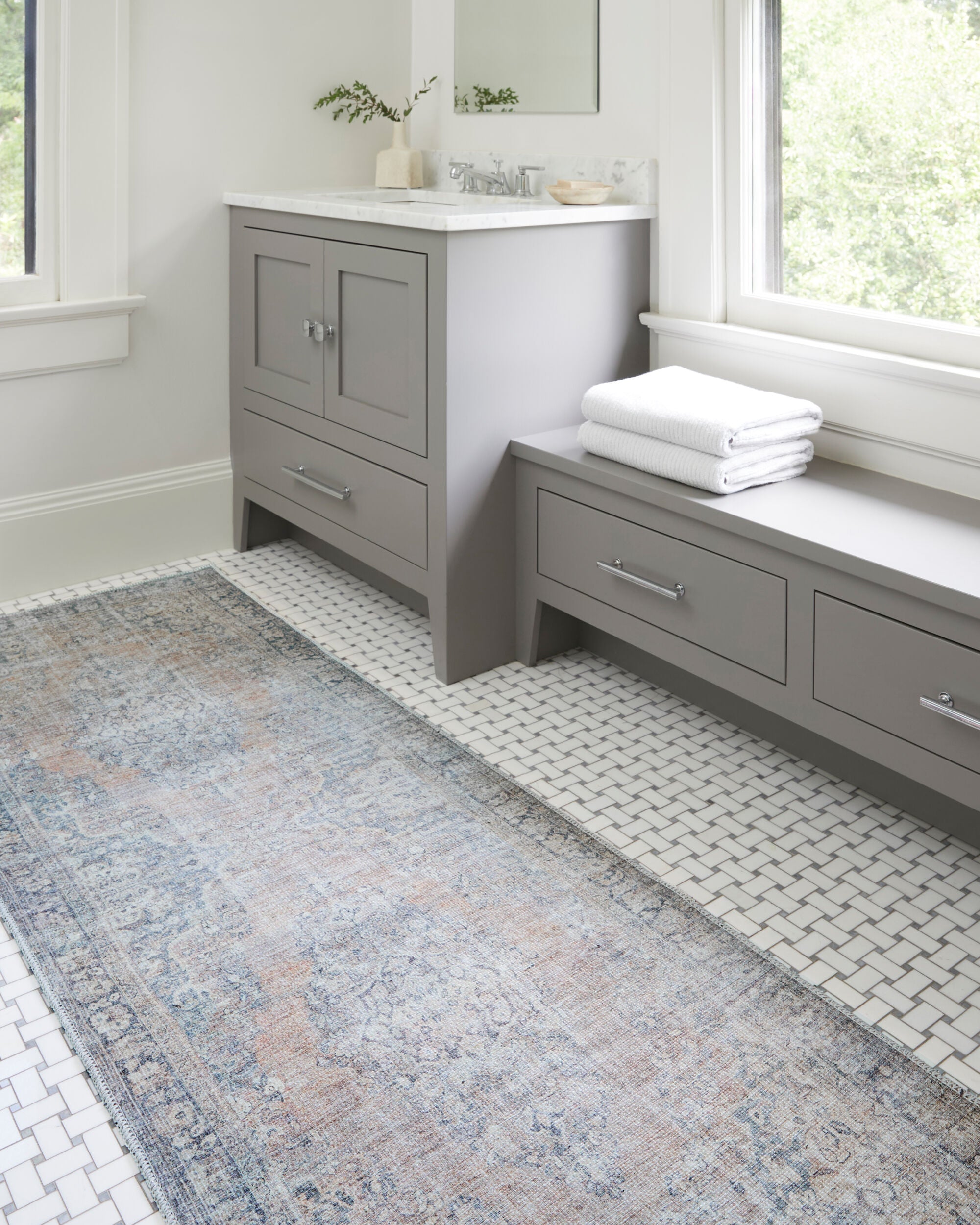 Becki Owens x Livabliss Darling BODA-2305 Rust Machine Washable Area Rug