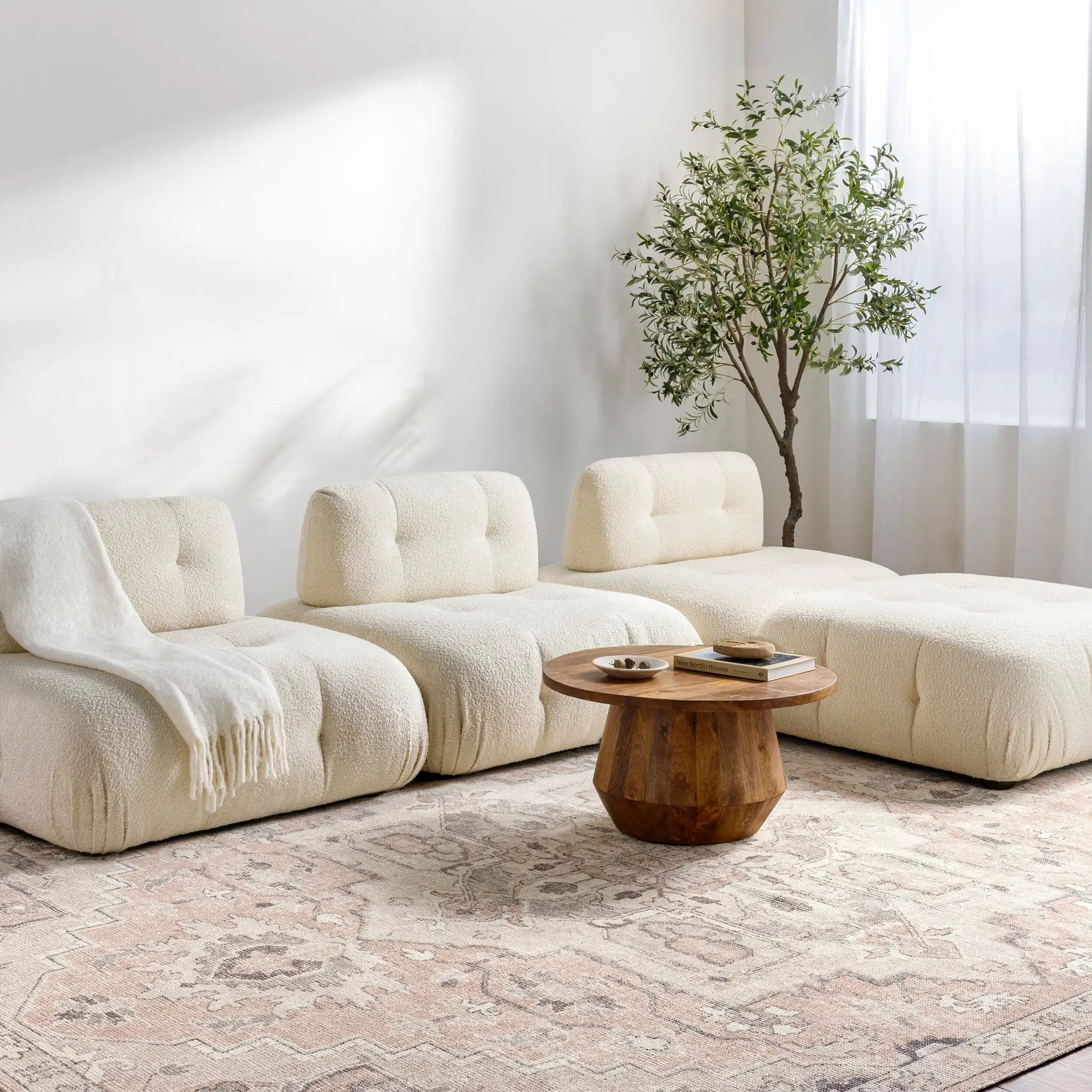 Elle BOEC-2300 Tan Area Rug by Becki Owens x LIVABLISS