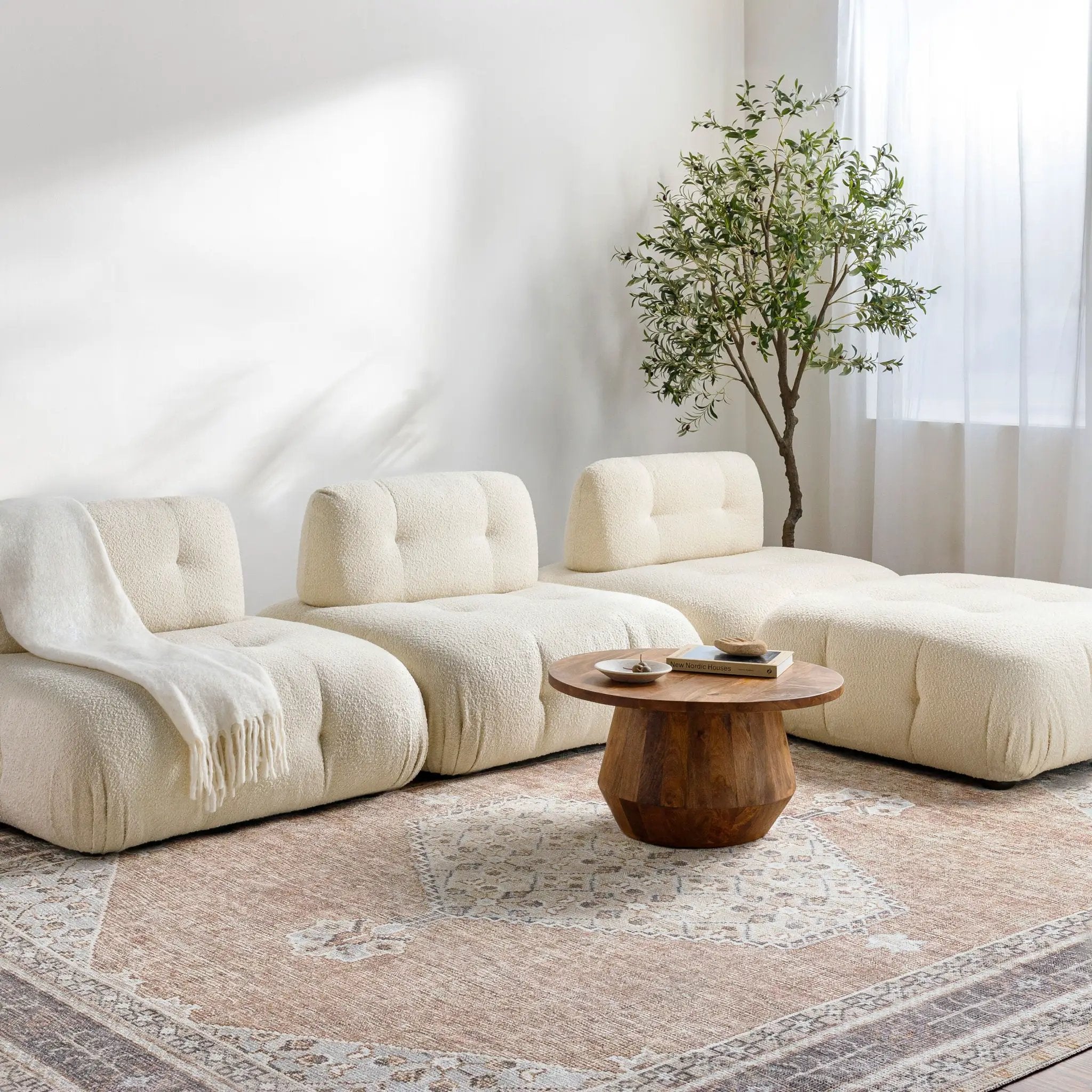 Lila BOLC-2300 Tan Area Rug by Becki Owens x LIVABLISS