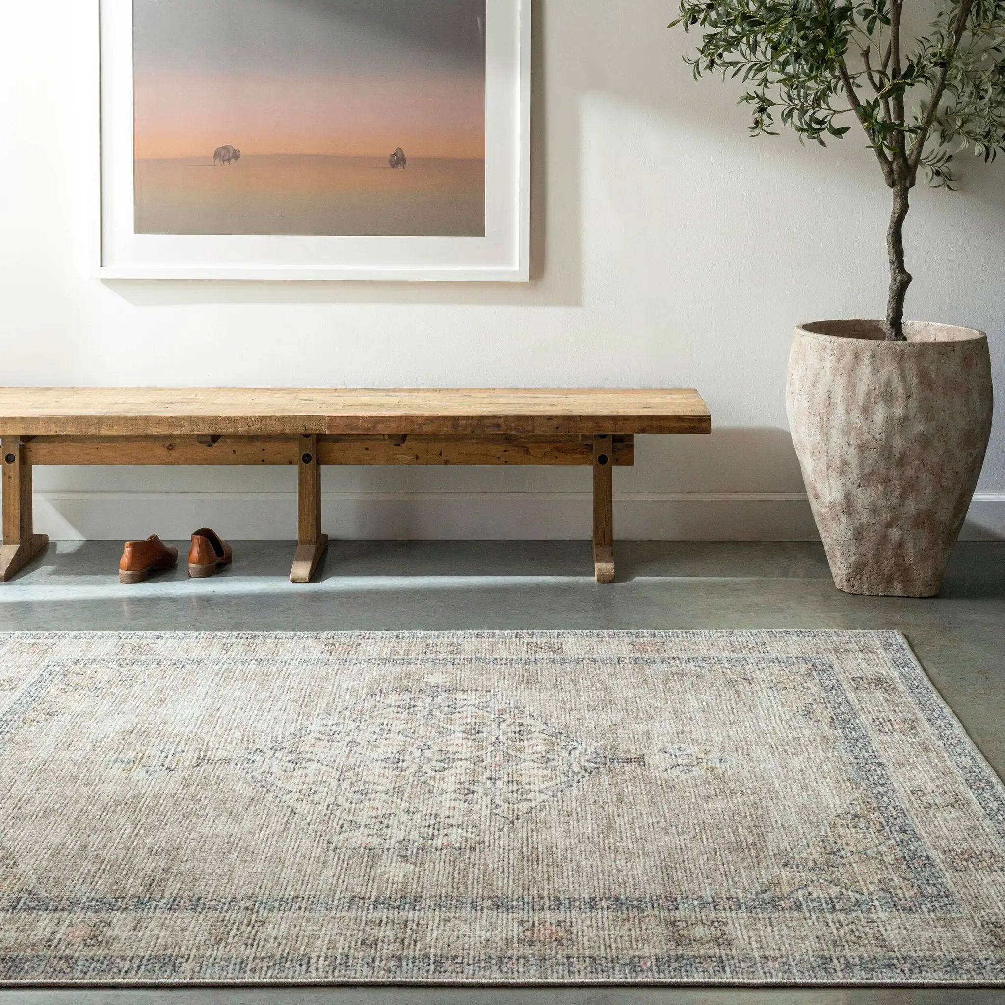 Lila BOLC-2301 Off-White Area Rug by Becki Owens x LIVABLISS