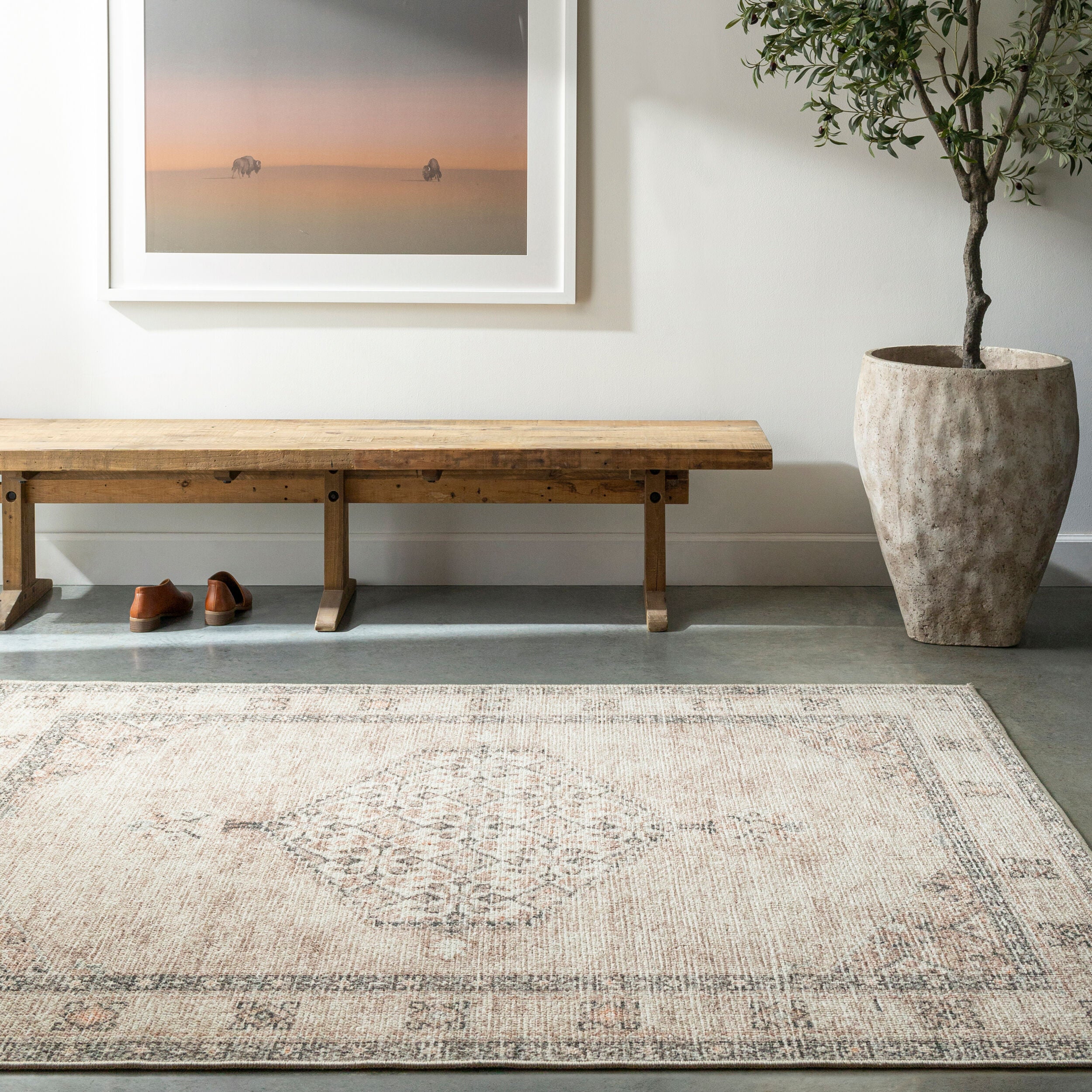 Becki Owens x LIVABLISS Lila BOLC-2302 Medium Brown Area Rug