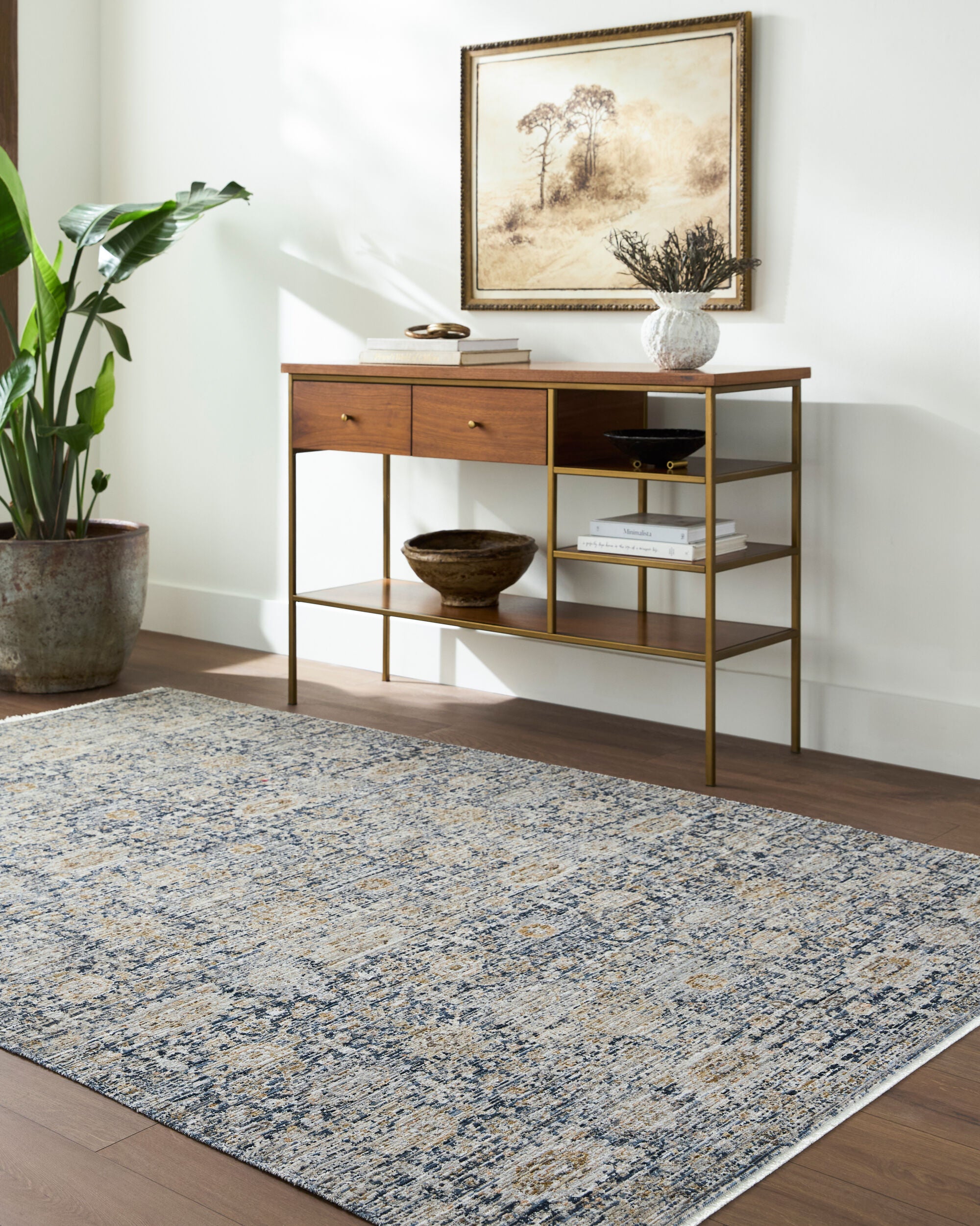 Becki Owens x LIVABLISS Ren BOMG-2300 Navy Area Rug