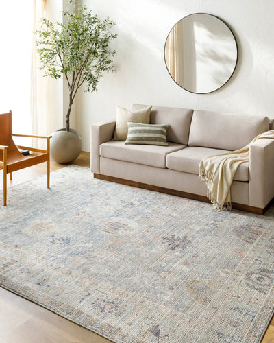 Becki Owens x LIVABLISS Marlene BOMN-2306 Pale Blue Area Rug - Rugs Machine Woven Rug