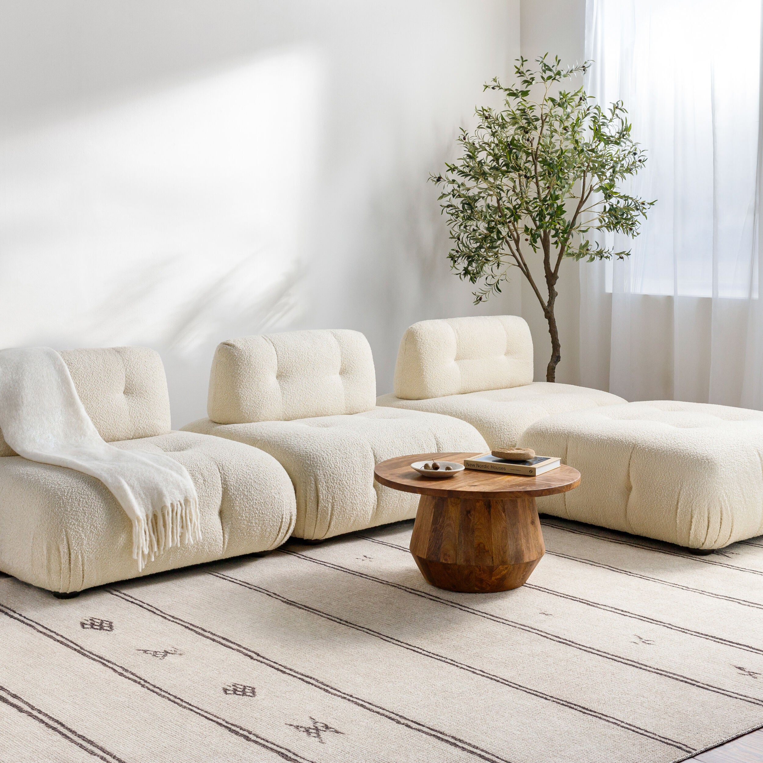Becki Owens Rivi BORC-2300 Ivory Area Rug by LIVABLISS