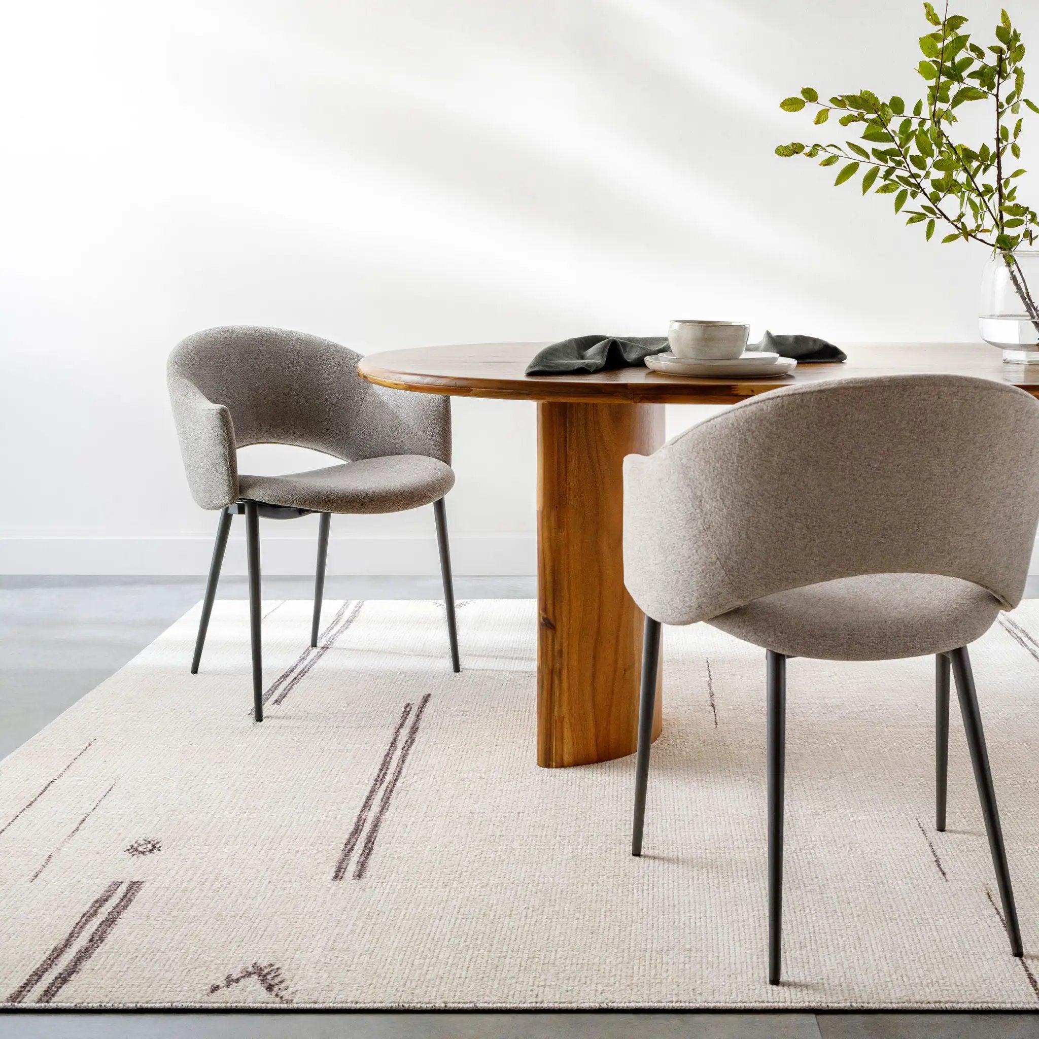 Rivi BORC-2301 Cream Area Rug by Becki Owens x LIVABLISS