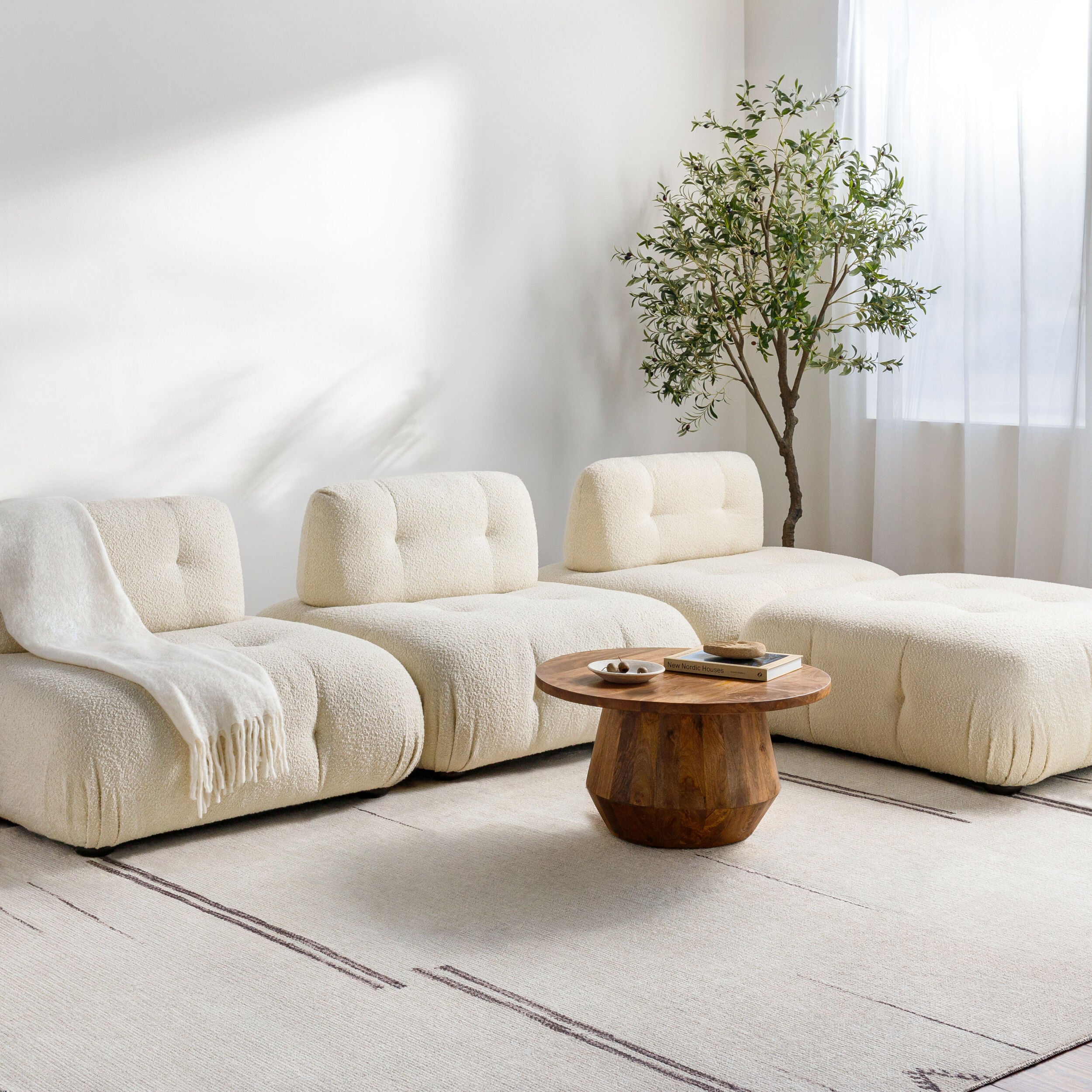 Becki Owens Rivi BORC-2301 Cream Area Rug by LIVABLISS