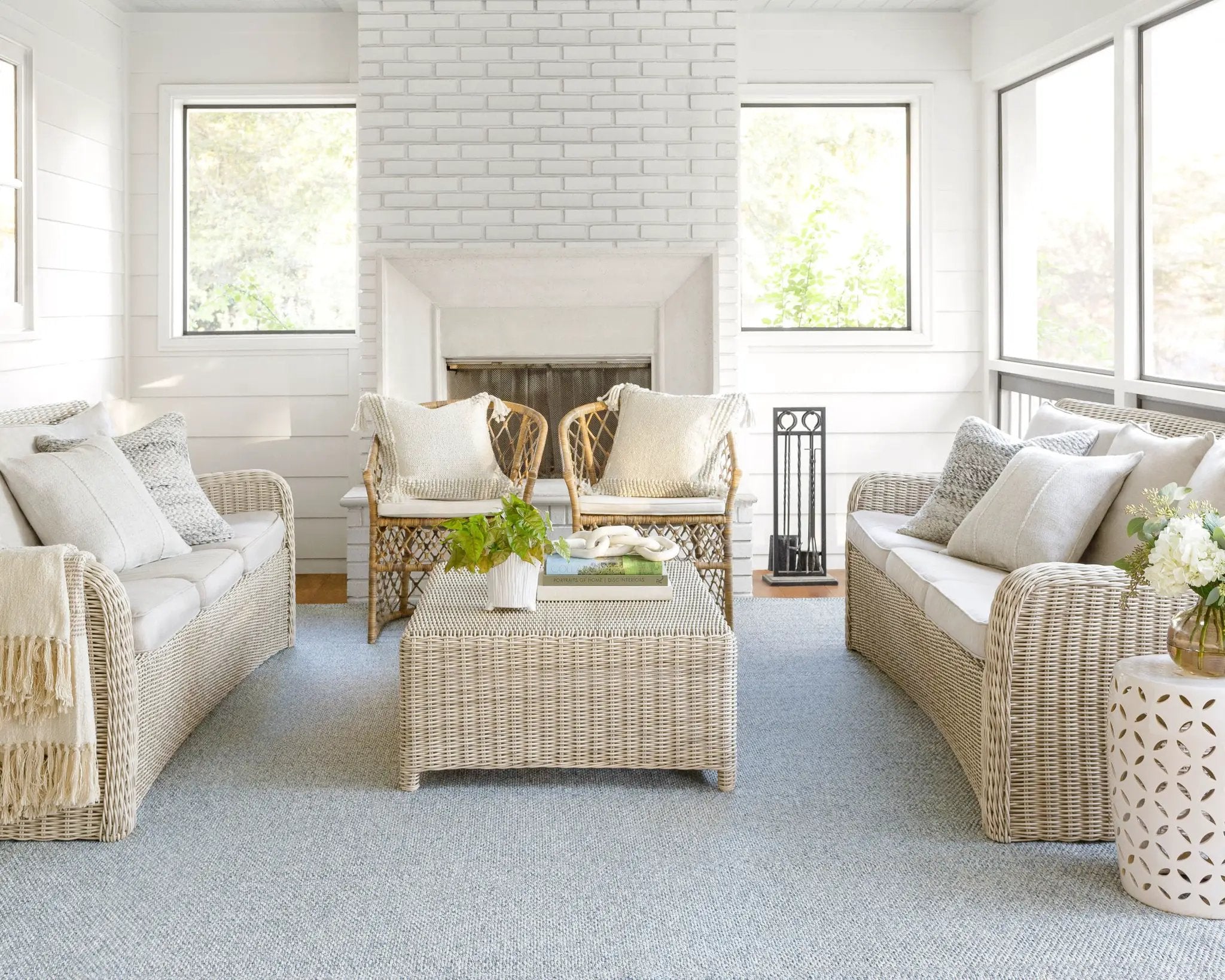 Birdie BORD-2304 Light Gray Area Rug by Becki Owens x LIVABLISS
