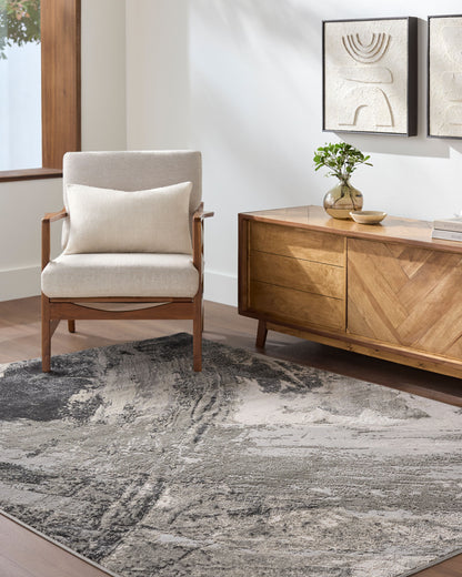 Surya Amman BTA-2304 Charcoal Area Rug by LIVABLISS