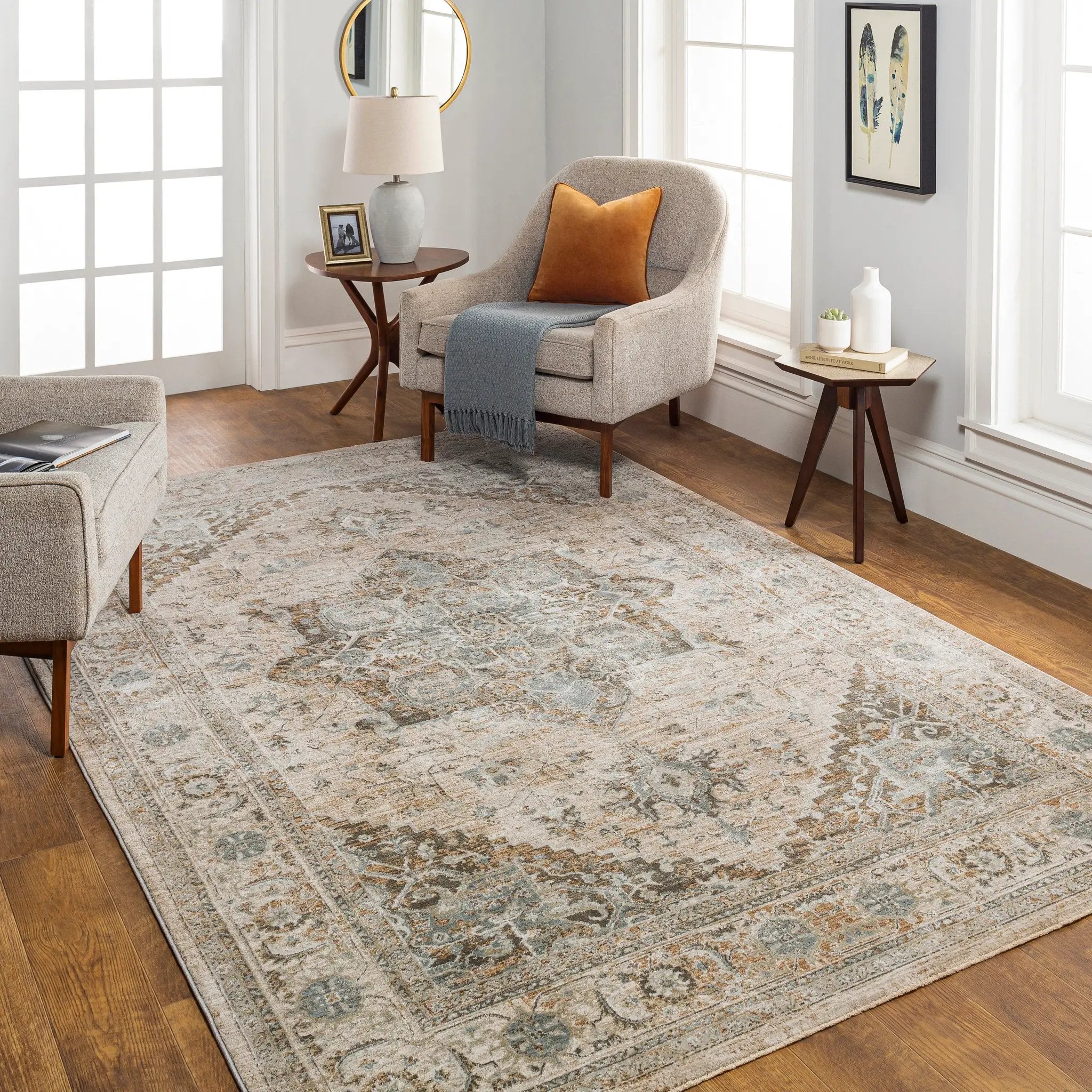 Brunswick BWK-2320 Light-Beige Area Rug by LIVABLISS