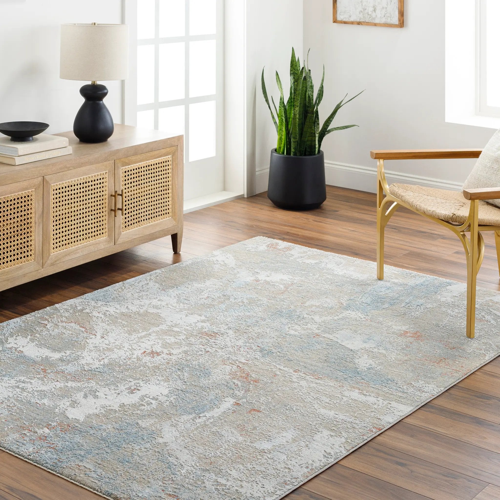 Brunswick BWK-2335 Taupe Area Rug by LIVABLISS