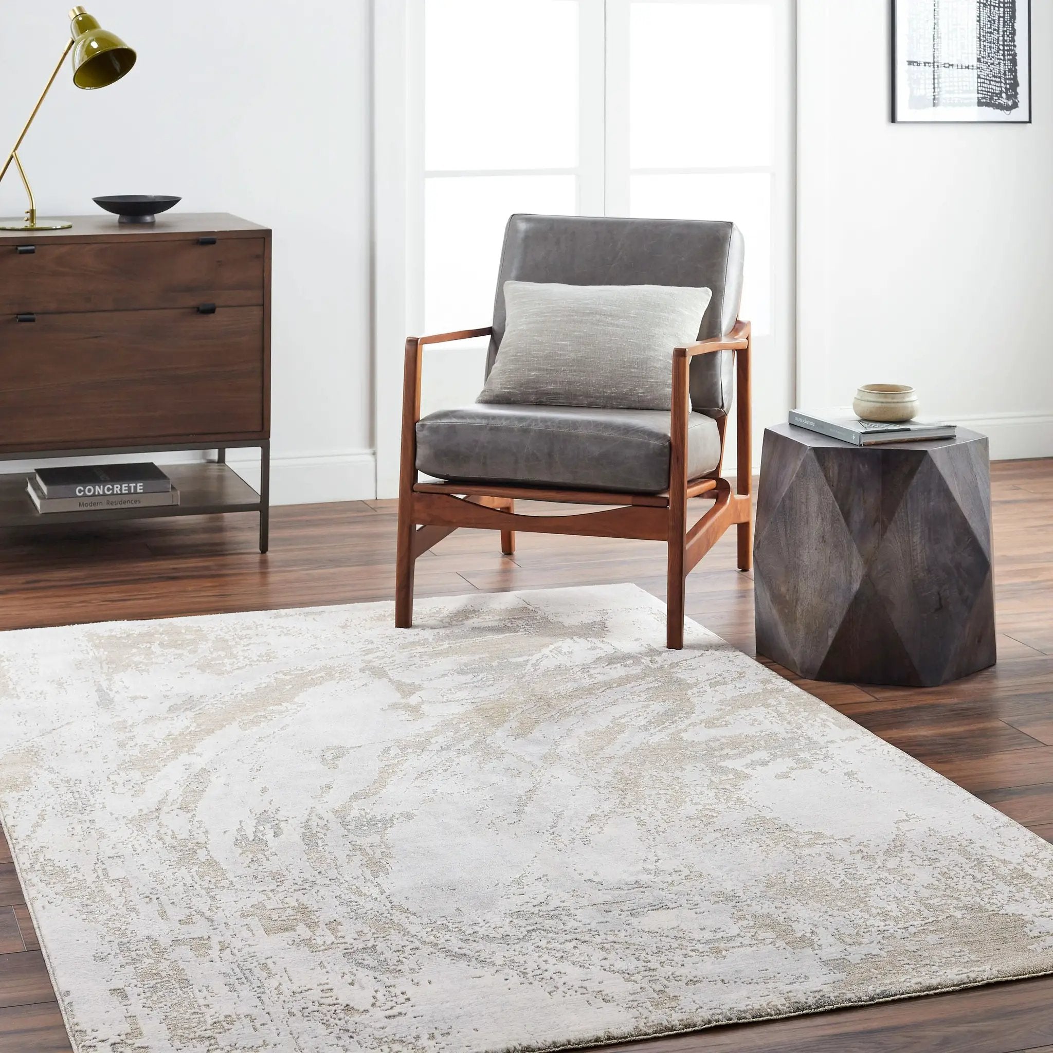 Brunswick BWK-2336 Cream Area Rug by LIVABLISS