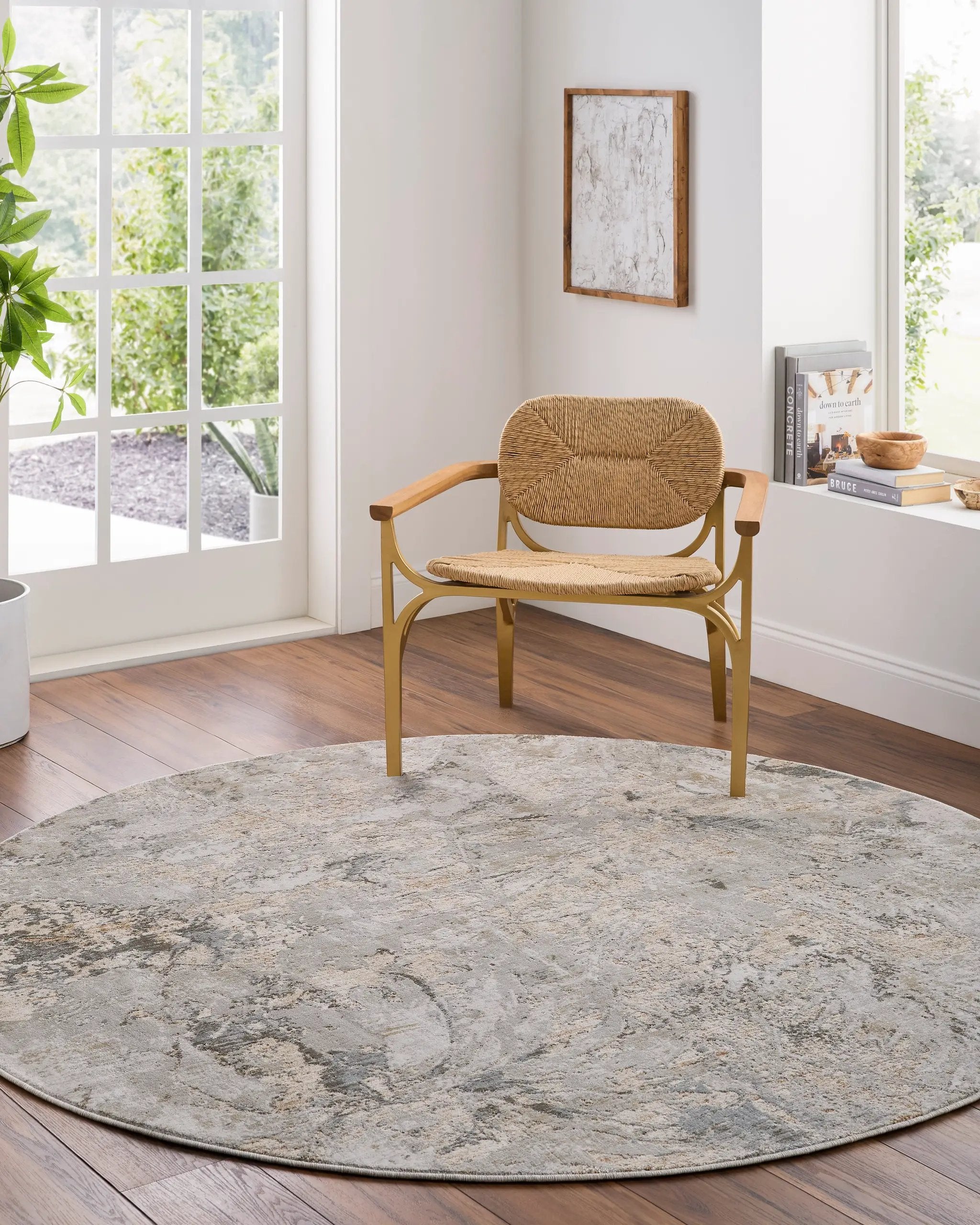 Brunswick BWK-2342 Light-Gray Area Rug by LIVABLISS