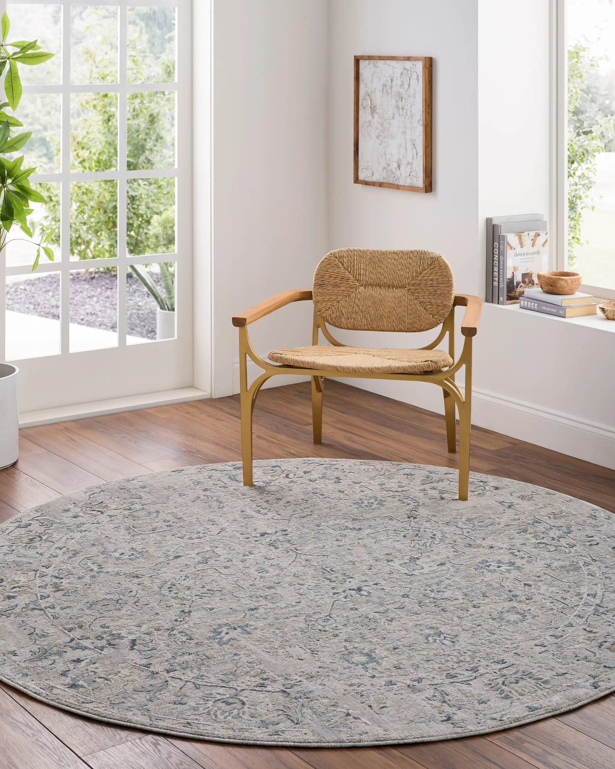 Brunswick BWK-2349 Light-Gray Area Rug by LIVABLISS