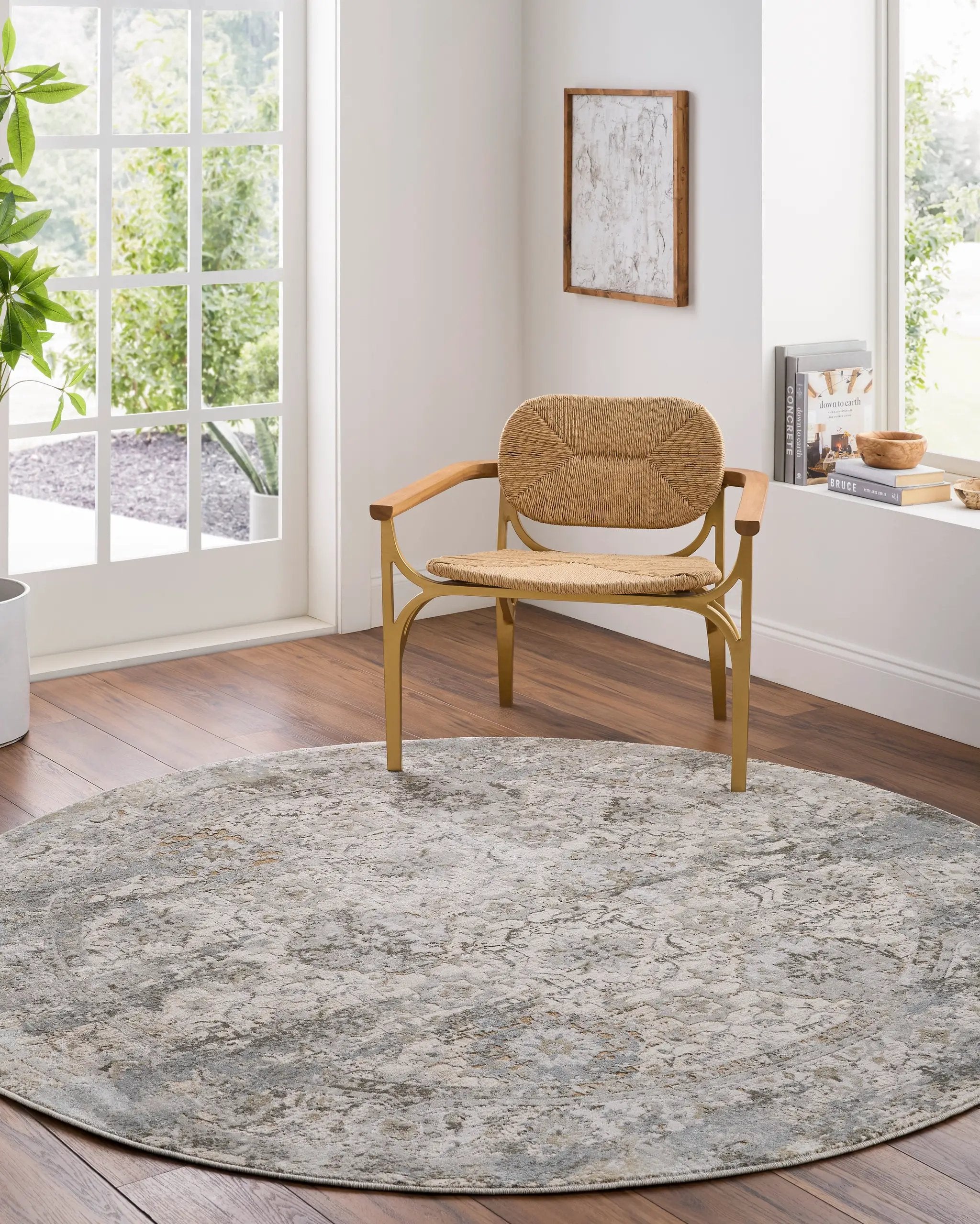 Brunswick BWK-2352 Light-Gray Area Rug by LIVABLISS