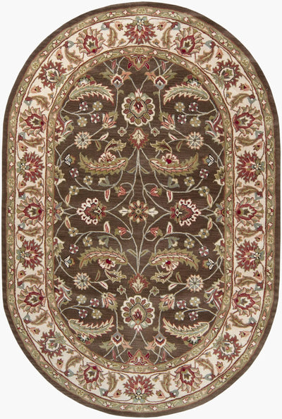 Caesar CAE-1003 Dark-Brown Area Rug by LIVABLISS