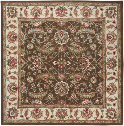 Caesar CAE-1003 Dark-Brown Area Rug by LIVABLISS