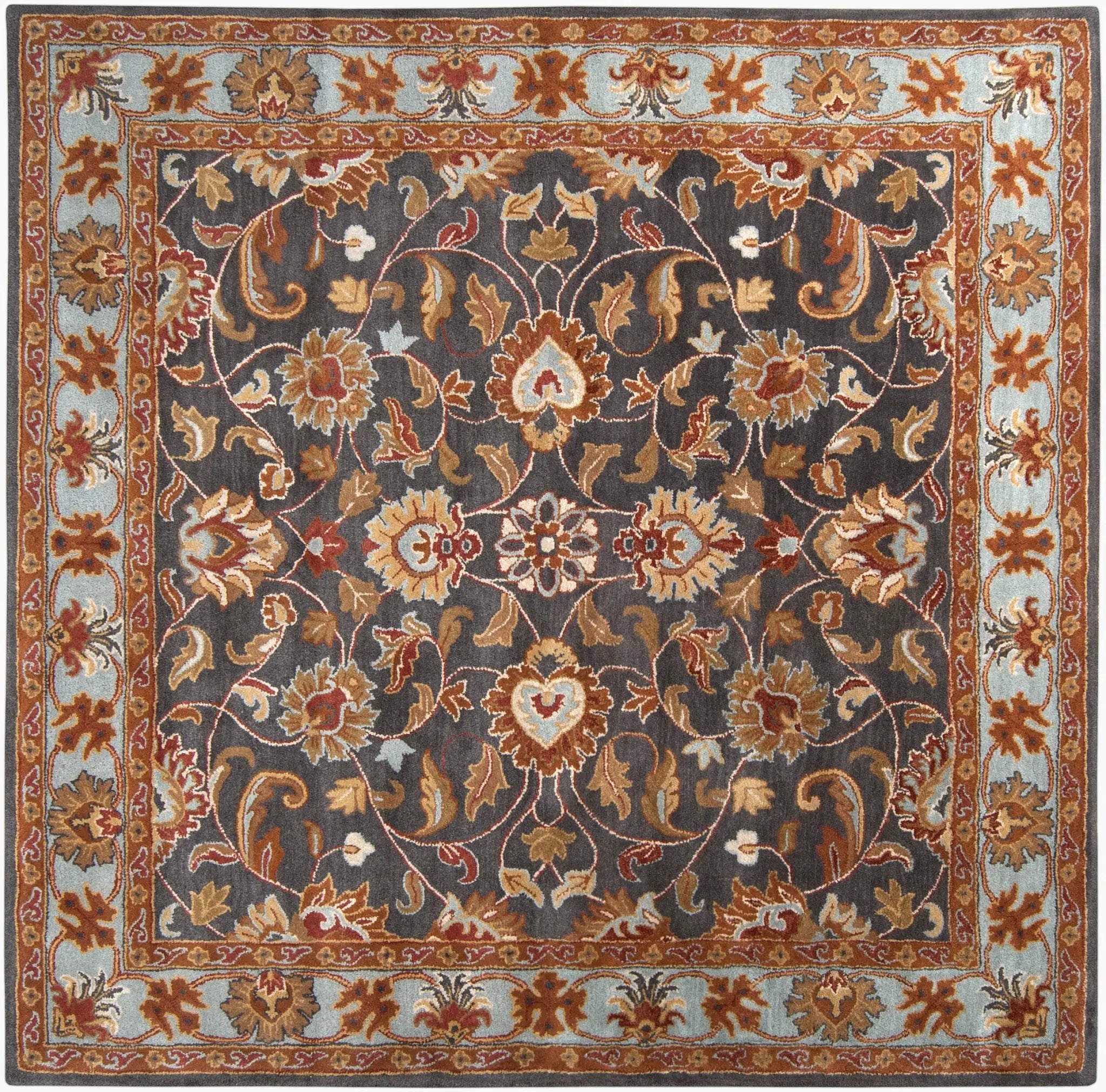 Caesar CAE-1004 Charcoal Area Rug by LIVABLISS