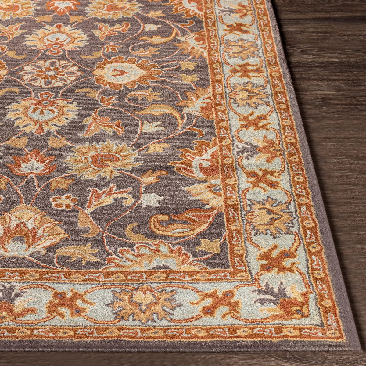 Caesar CAE-1004 Charcoal Area Rug by LIVABLISS