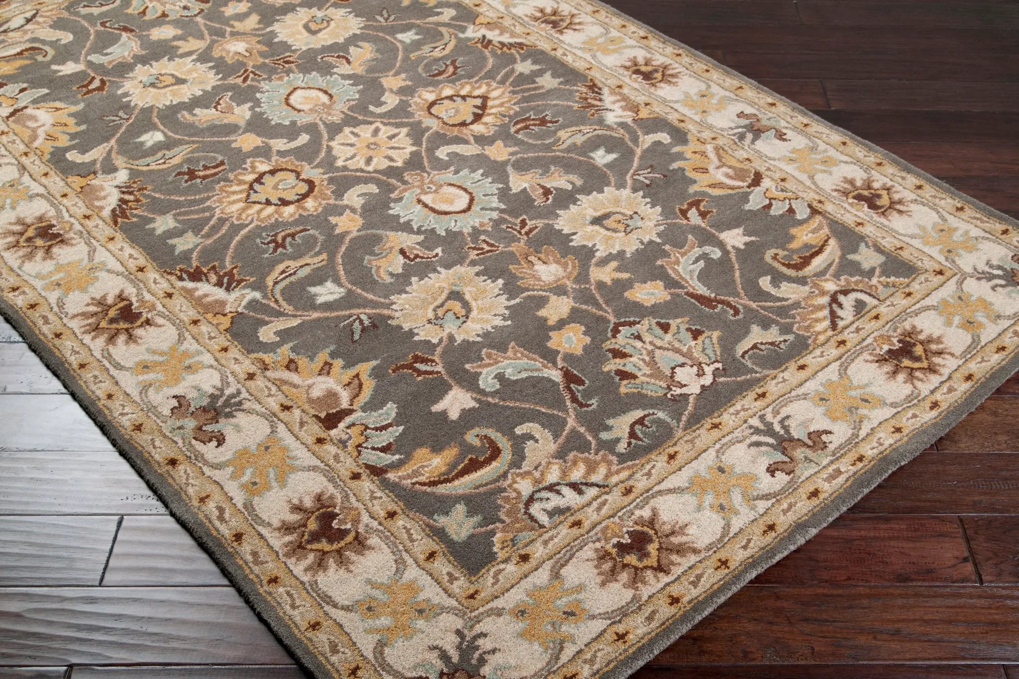 Caesar CAE-1005 Charcoal Area Rug by LIVABLISS