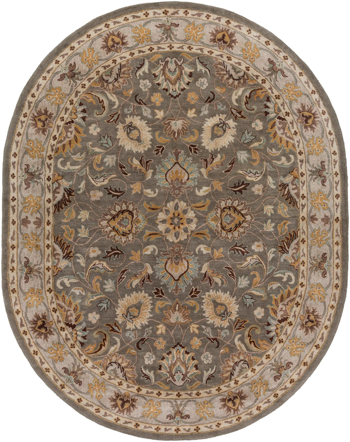 Caesar CAE-1005 Charcoal Area Rug by LIVABLISS