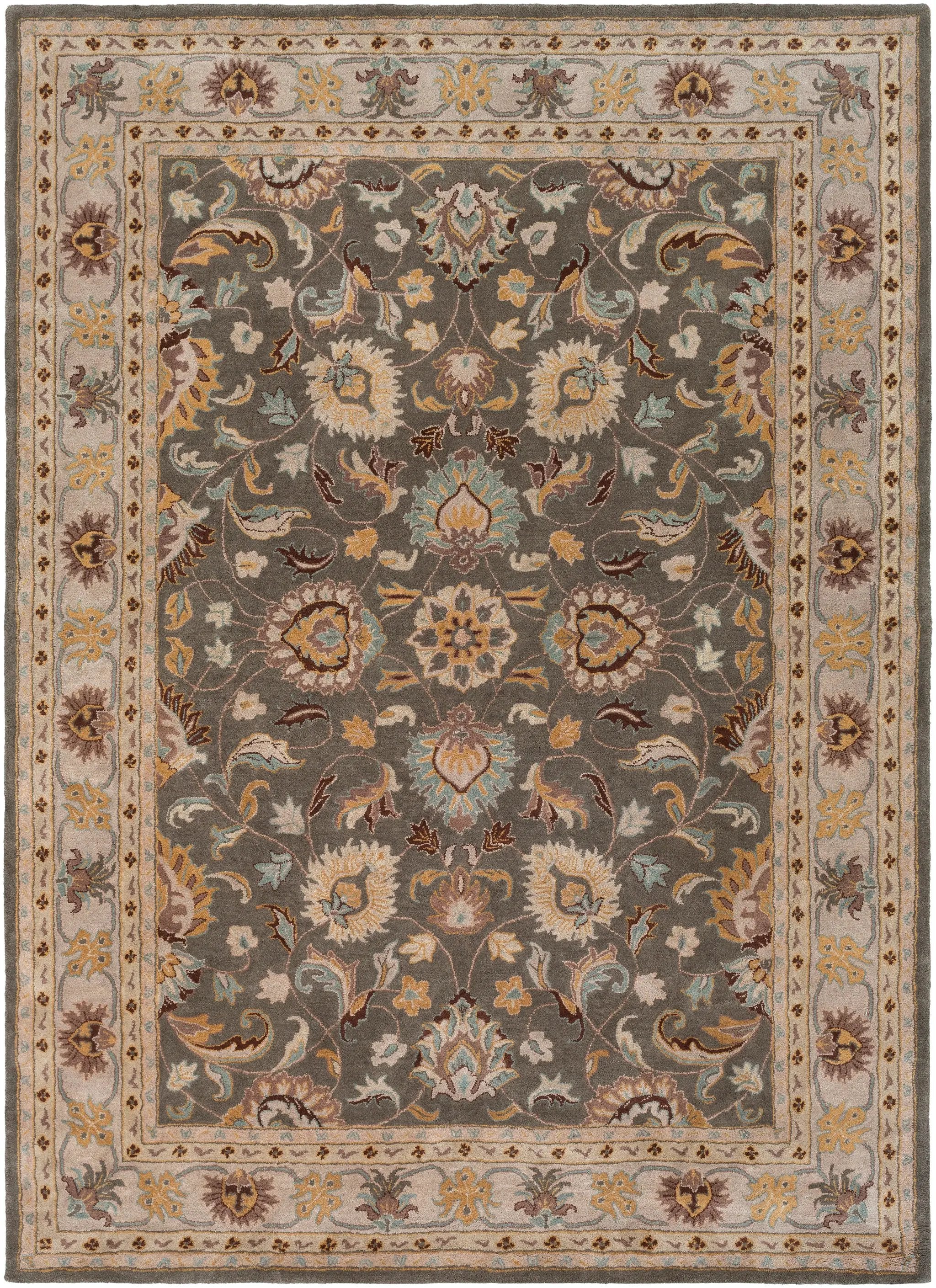 Caesar CAE-1005 Charcoal Area Rug by LIVABLISS