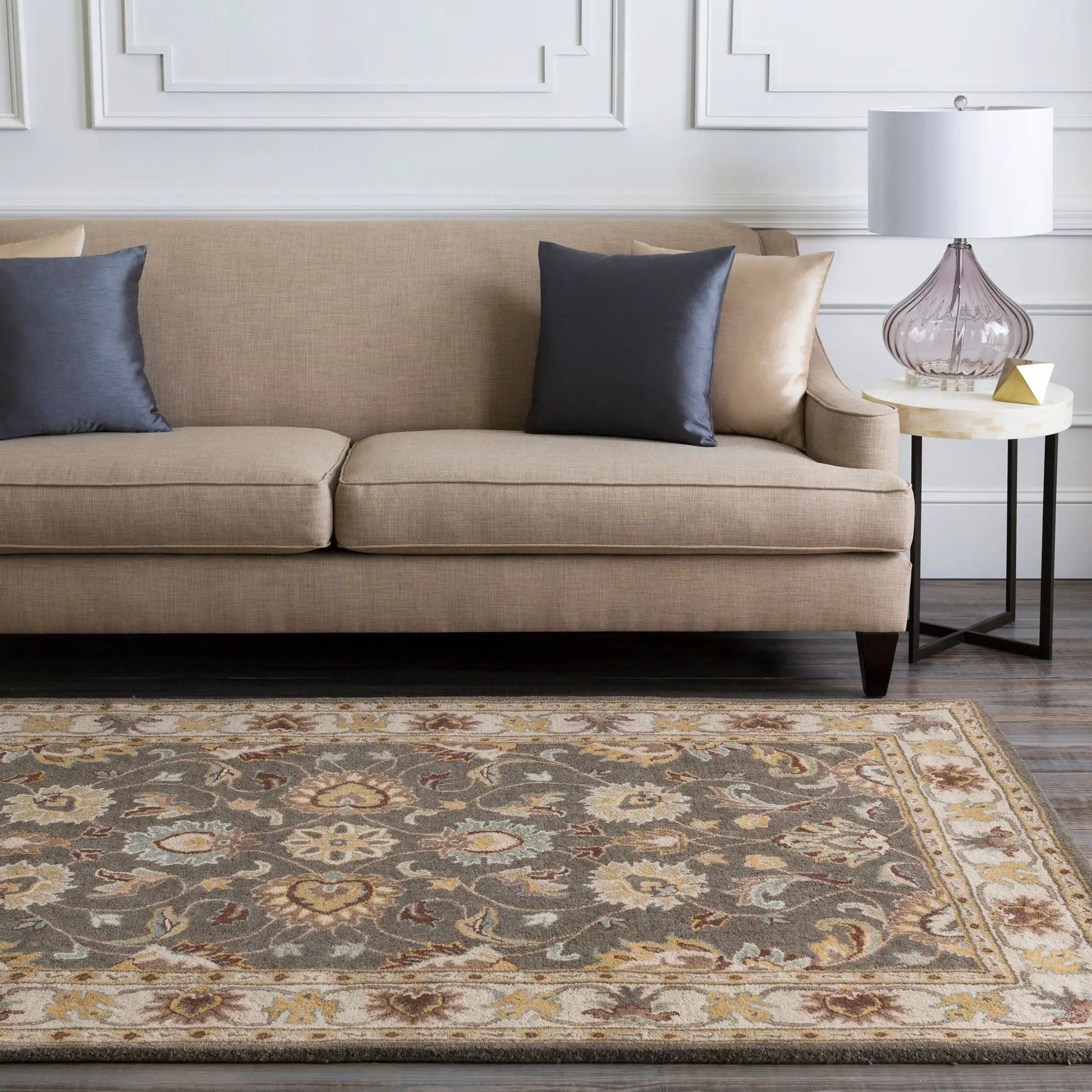 Caesar CAE-1005 Charcoal Area Rug by LIVABLISS