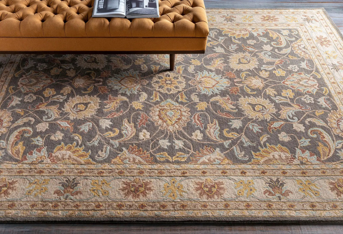 Caesar CAE-1005 Charcoal Area Rug by LIVABLISS