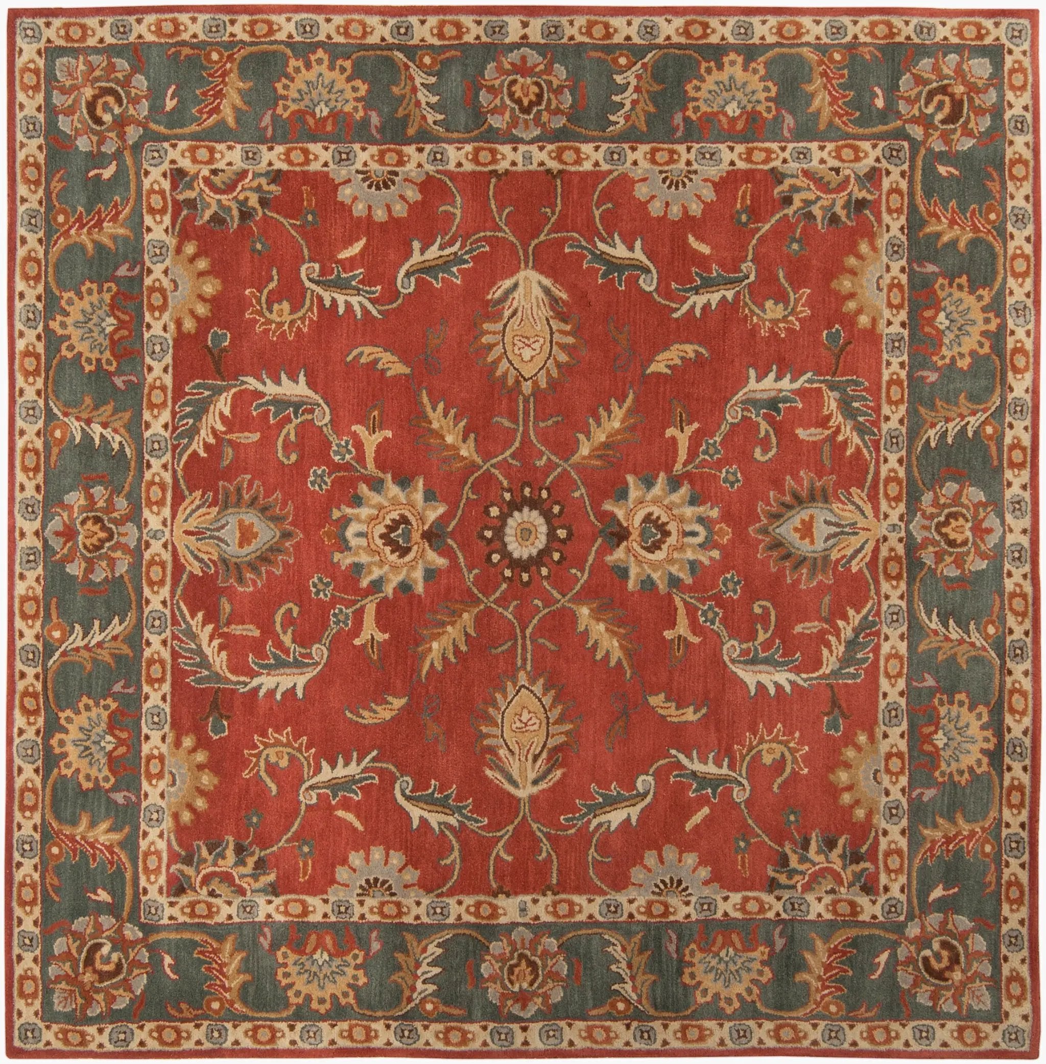 Caesar CAE-1007 Rust Area Rug by LIVABLISS